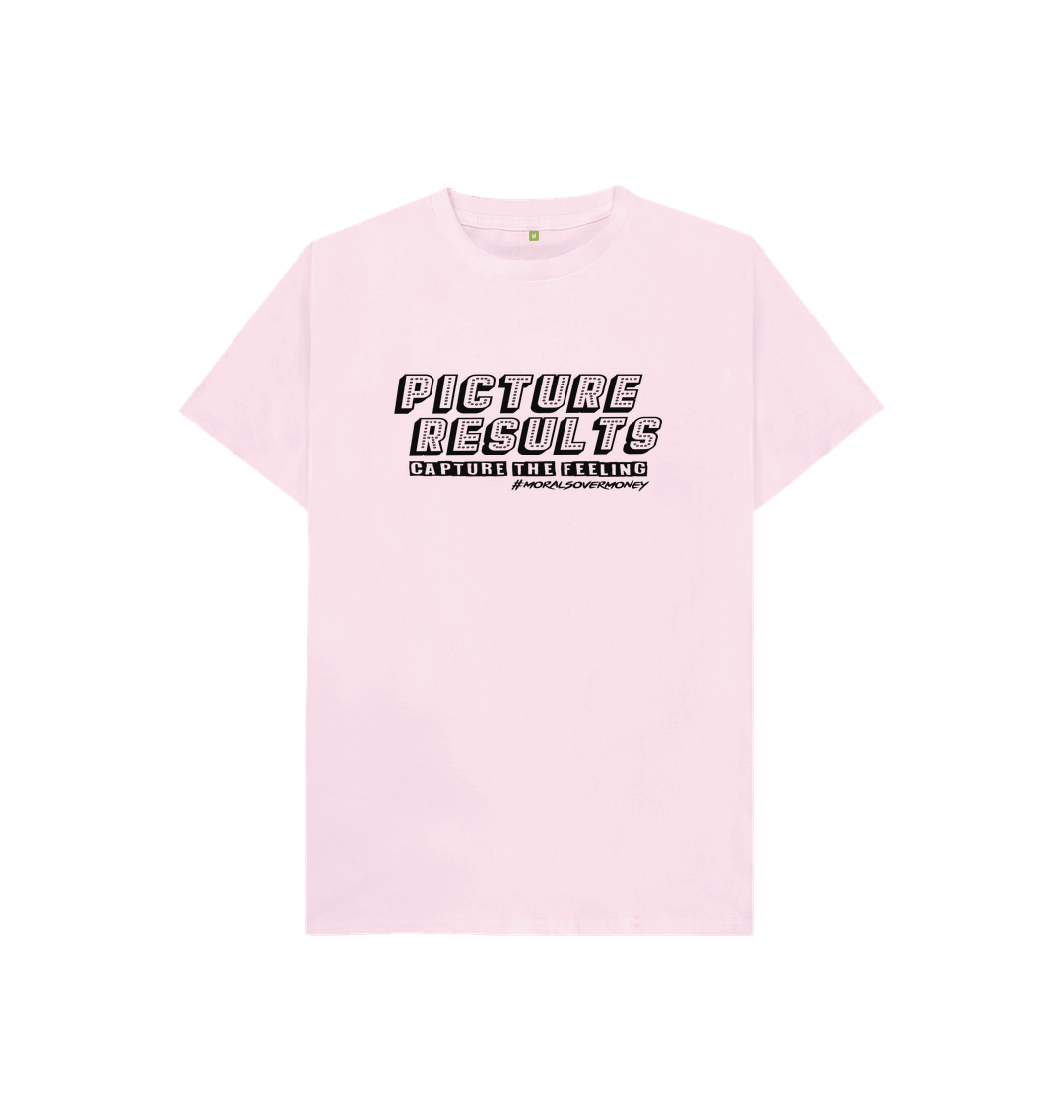 Pink Kid's 100% Organic Cotton 'Picture Results' Eco Tee - Black Logo