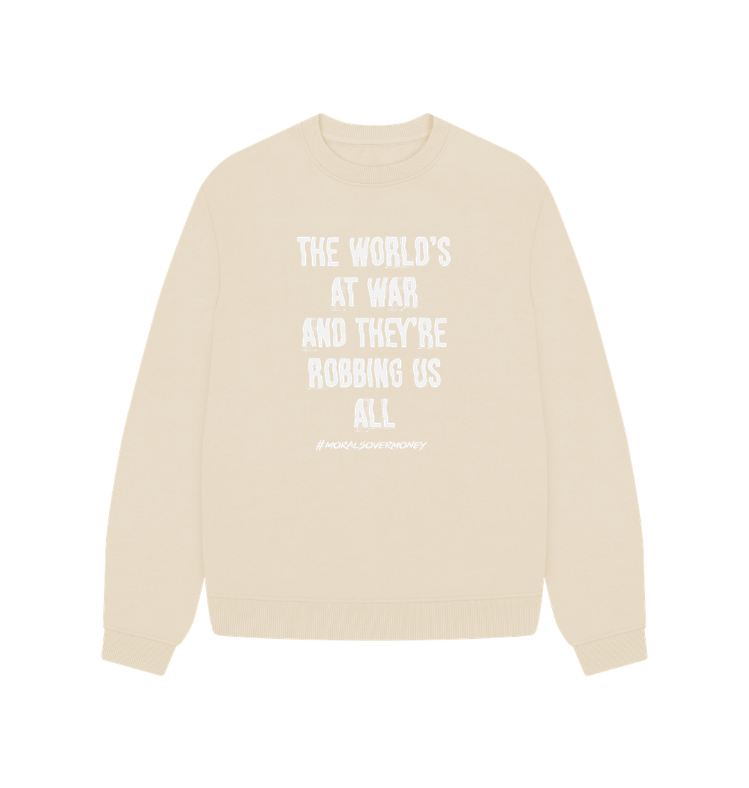 Oat Women's 100% Organic Cotton 'The World's at War' Oversized Eco Jumper