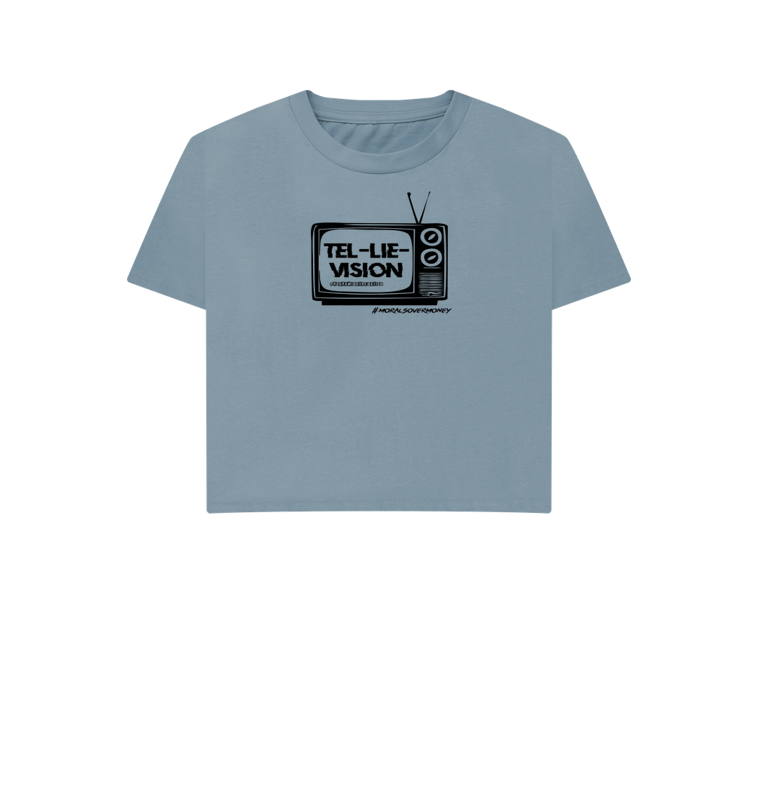 Stone Blue Women's 100% Organic Cotton 'Tel-Lie-Vision'