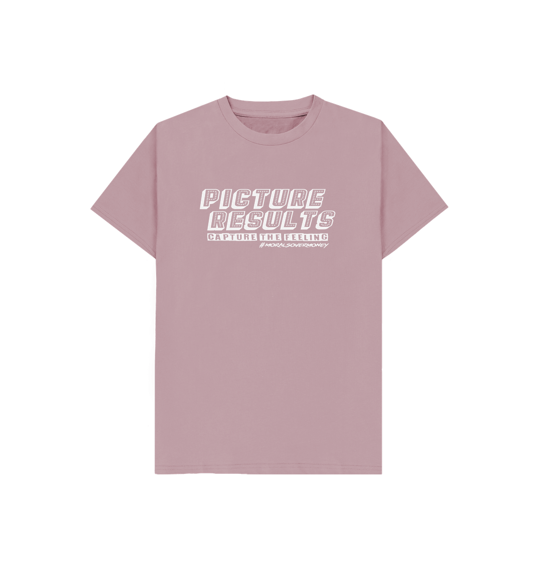 Mauve Kid's 100% Organic Cotton 'Picture Results' Eco Tee - White Logo