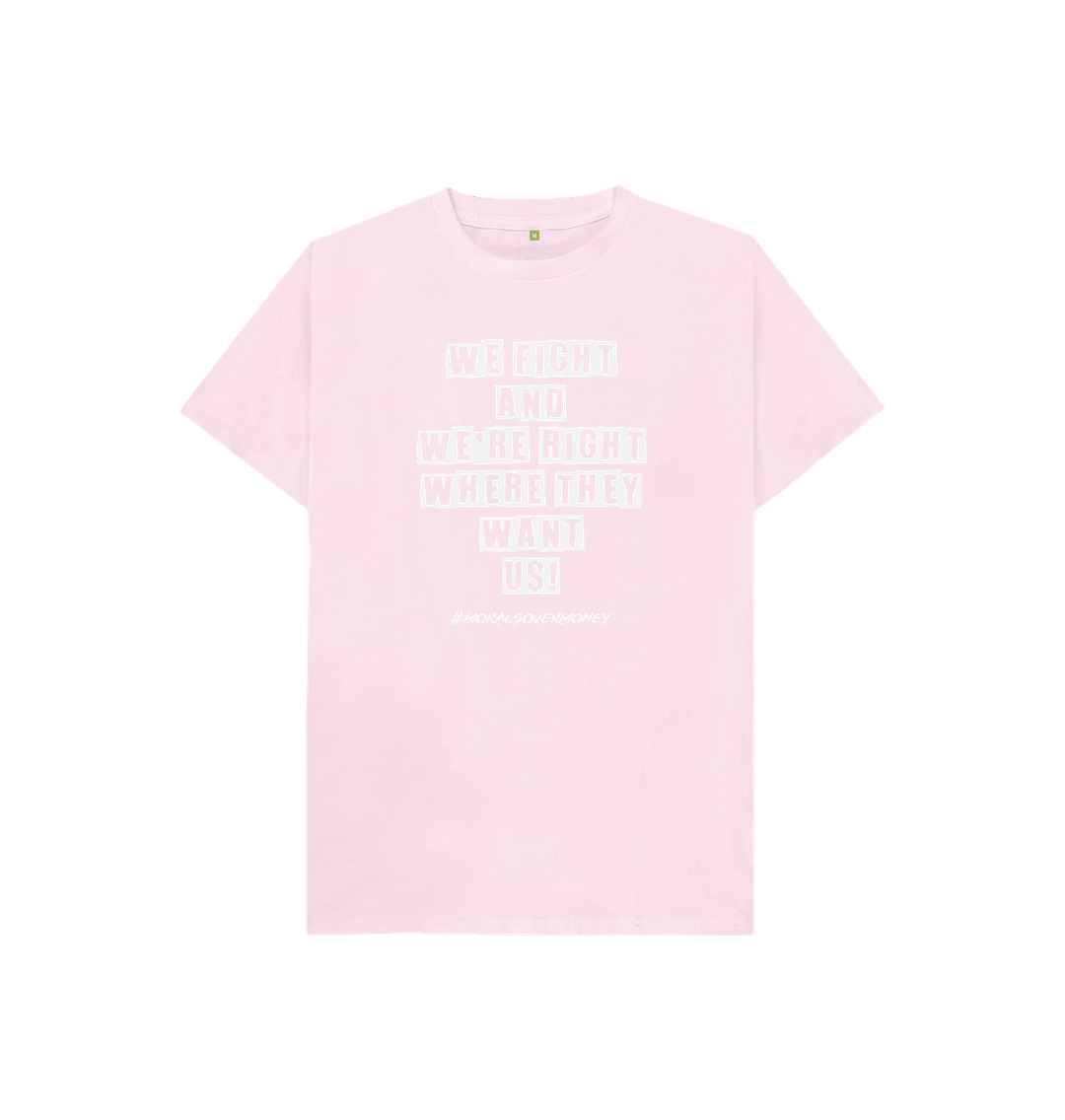 Pink Kid's 100% Organic Cotton 'We Fight' Eco Tee - White Logo