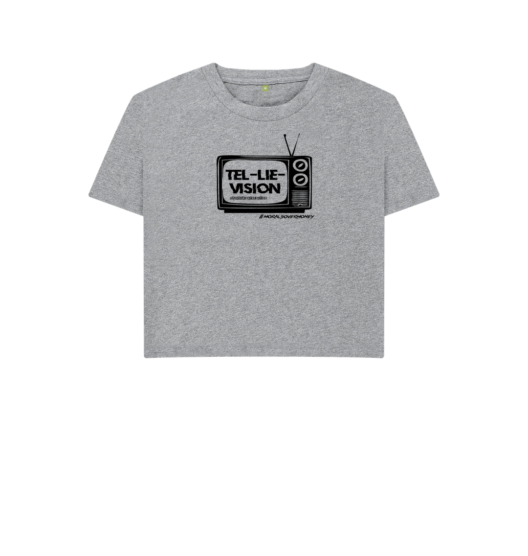 Athletic Grey Women's 100% Organic Cotton 'Tel-Lie-Vision'