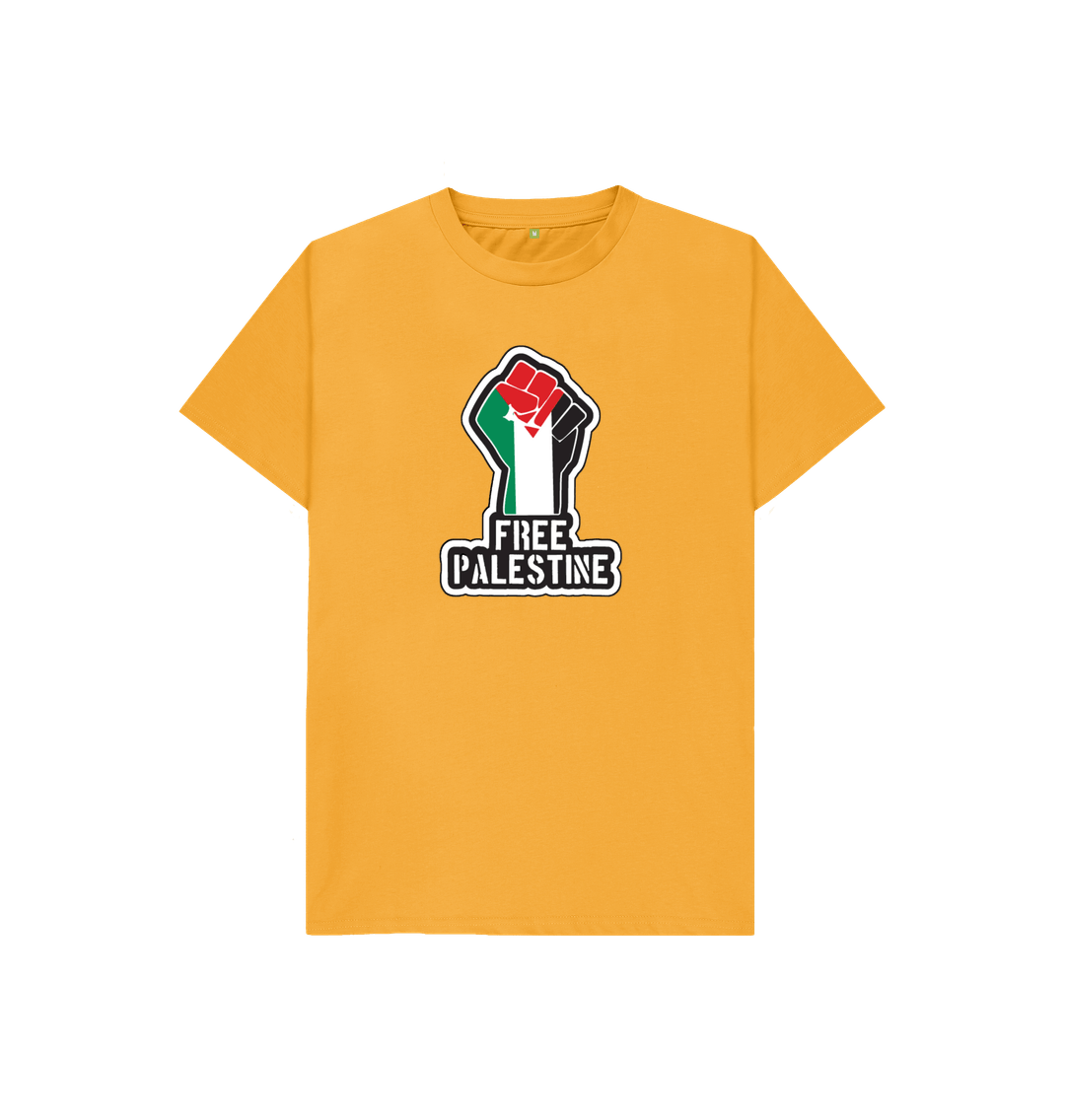 Mustard Kids 100% Organic Cotton 'Free Palestine' Eco Tee