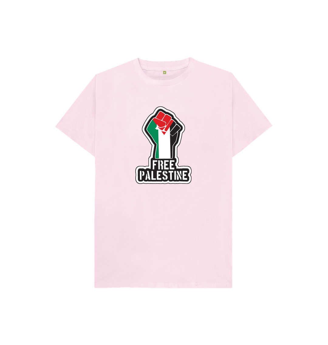 Pink Kids 100% Organic Cotton 'Free Palestine' Eco Tee
