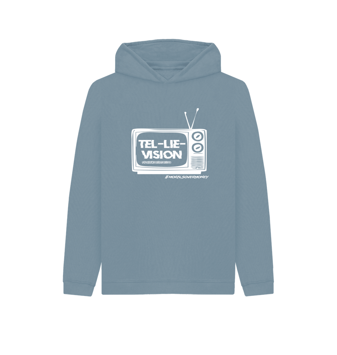 Stone Blue Kid's 100% Organic Cotton 'Tel-Lie-Vision' Eco Hoody