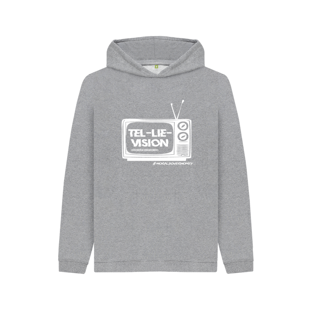 Athletic Grey Kid's 100% Organic Cotton 'Tel-Lie-Vision' Eco Hoody