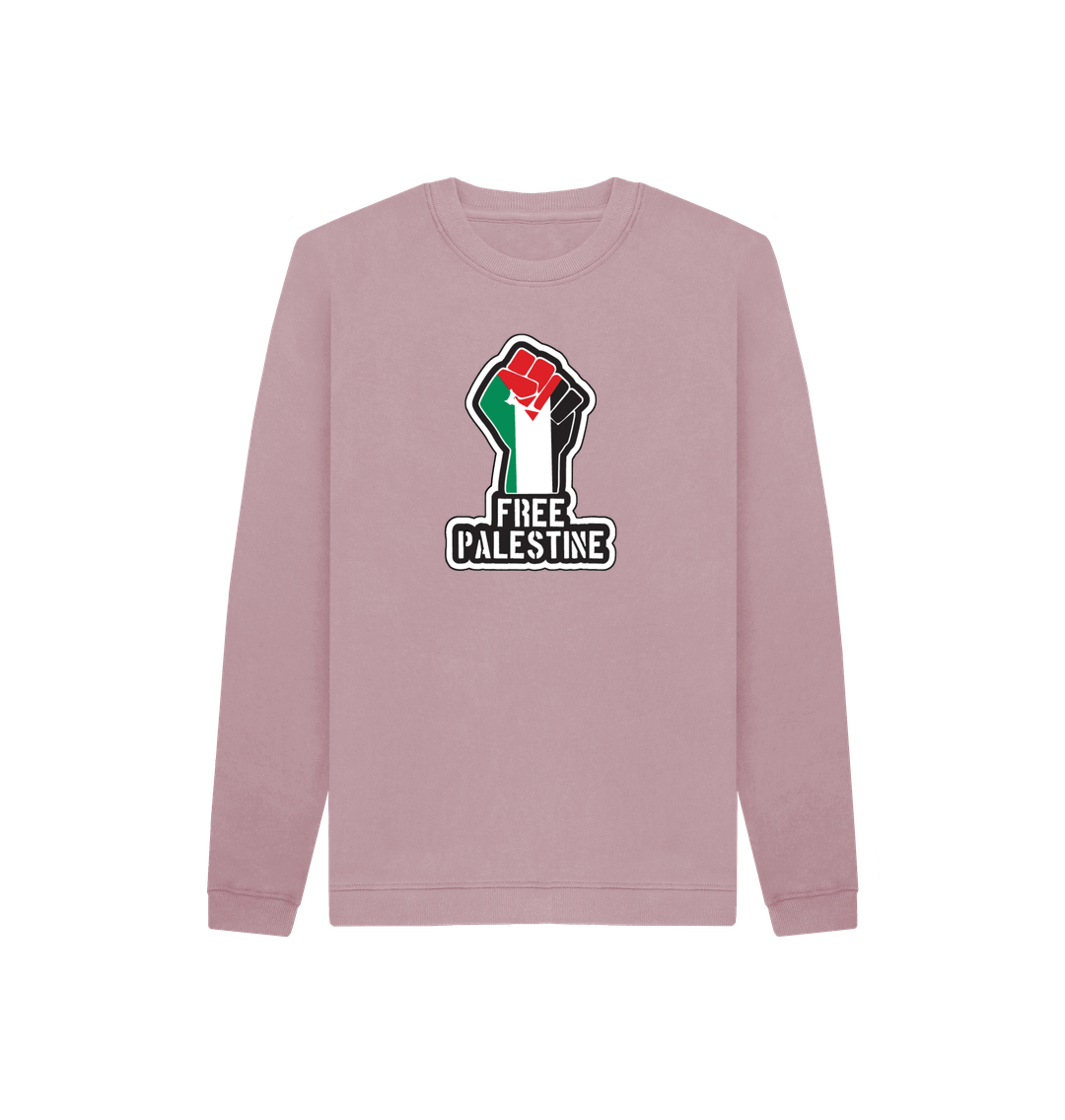 Mauve Kids 100% Organic Cotton 'Free Palestine' Eco Jumper