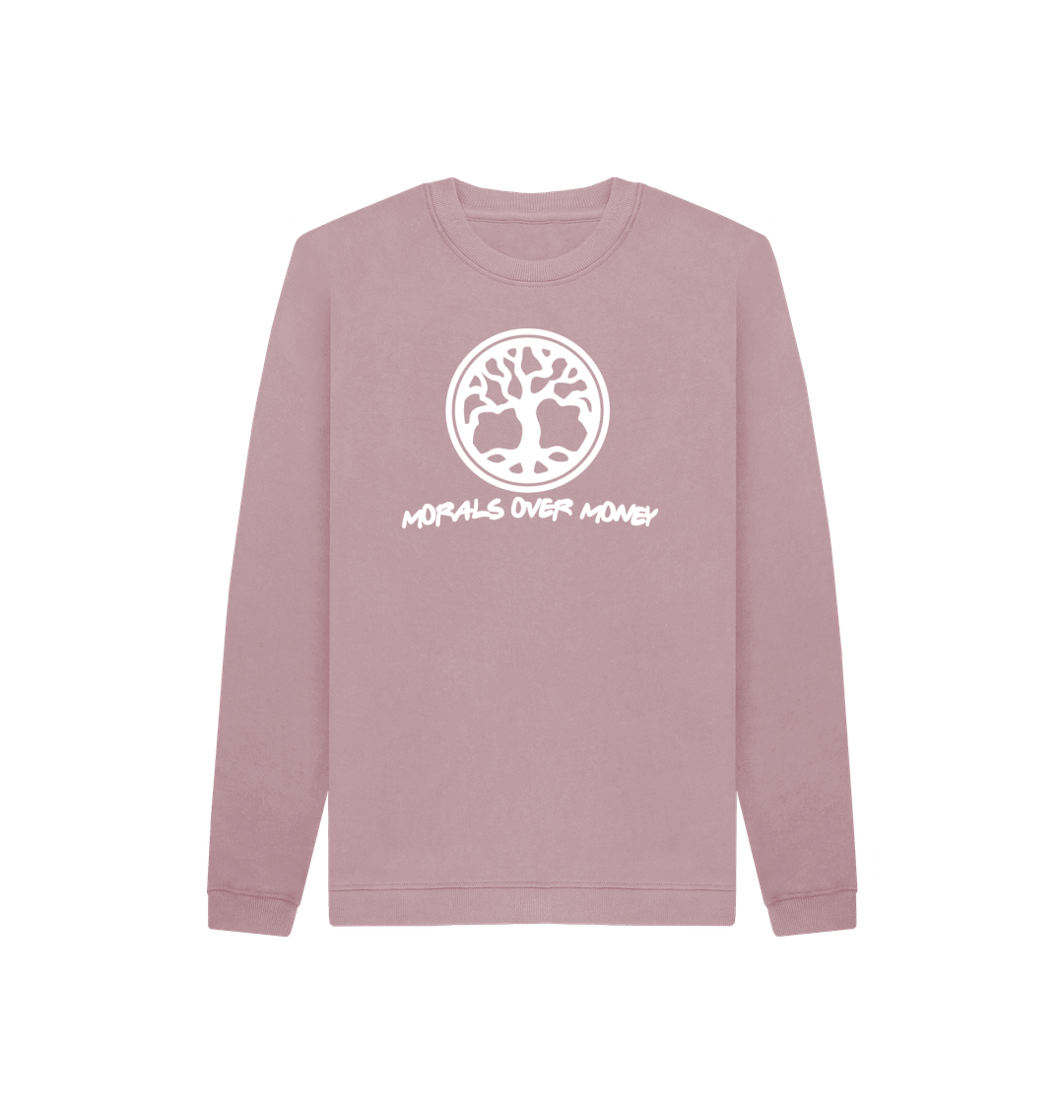 Mauve Kid's 100% Organic Cotton 'Tree Of Life' Eco Jumper - White Logo