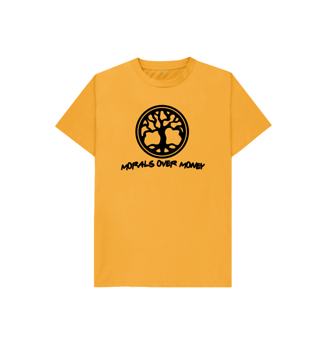 Mustard Kid's 100% Organic Cotton 'Tree Of Life' Eco Tee - Black Logo
