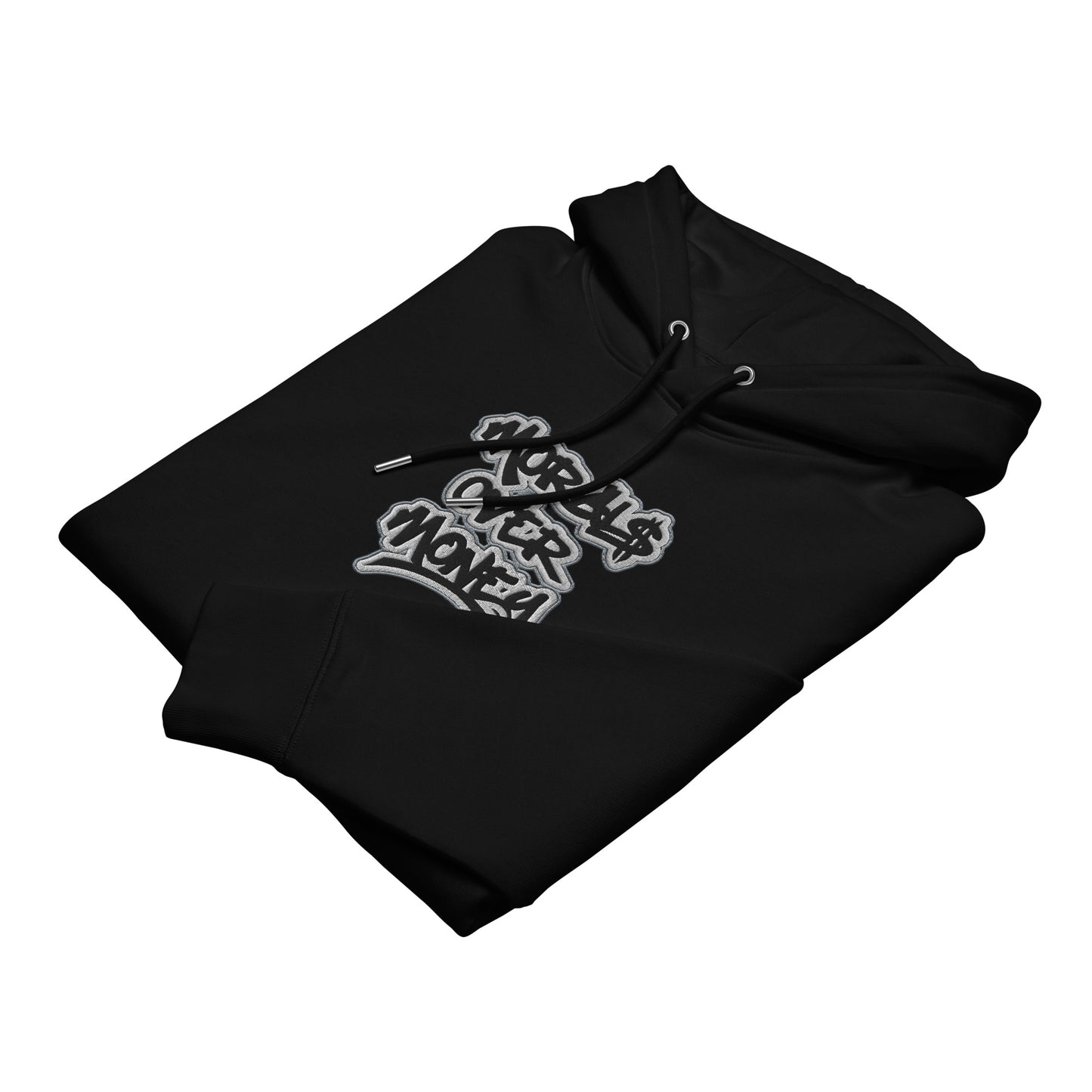 100% Organic Cotton Essentials 'Morals Over Money' Embroidered Eco Hoodie