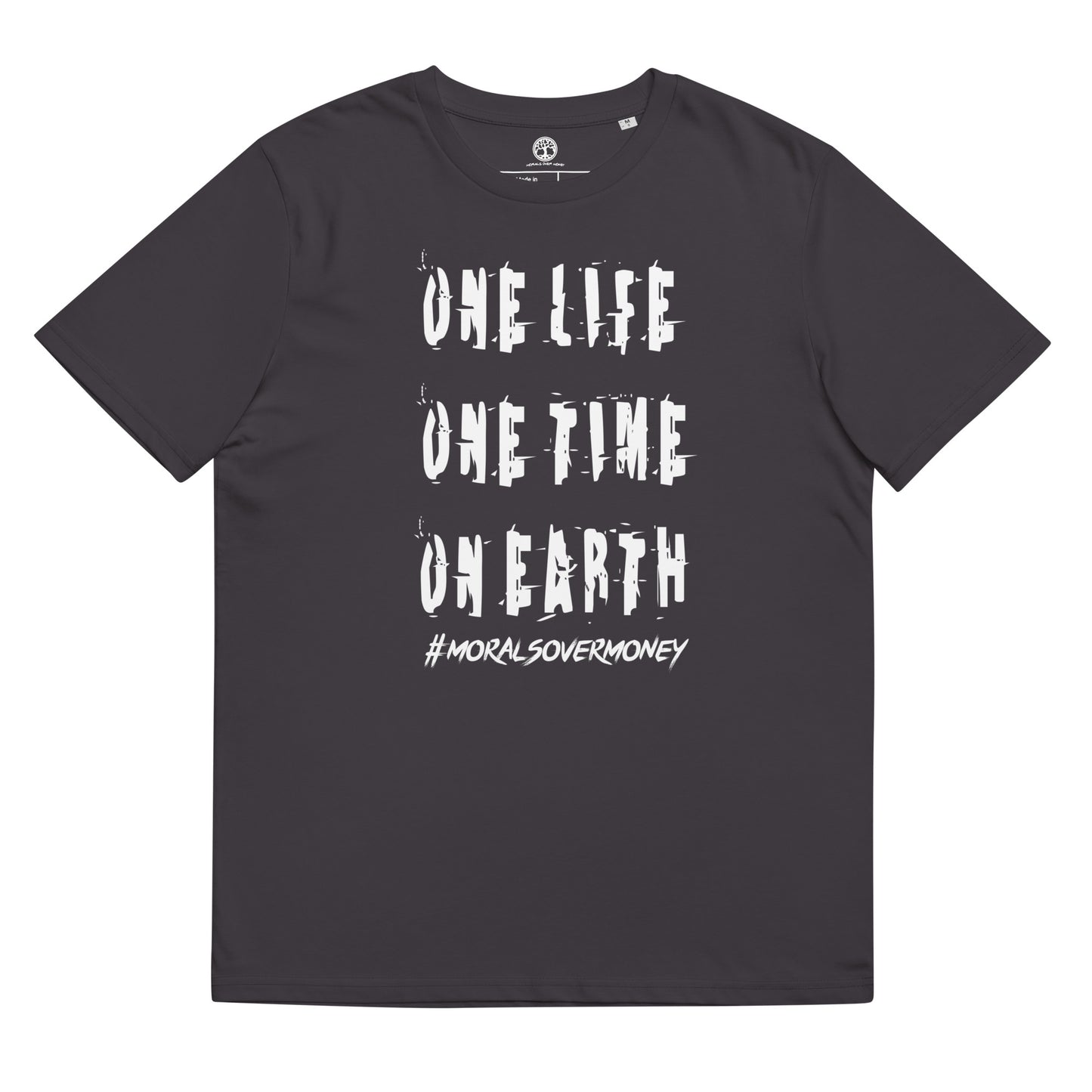 100% Organic Cotton 'One Life' Eco Tee - White Logo