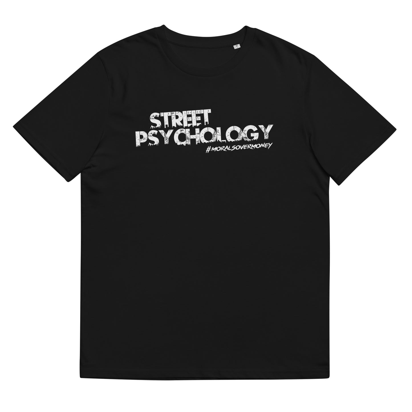 100% Organic Cotton 'Street Psychology' Eco Tee - White Logo