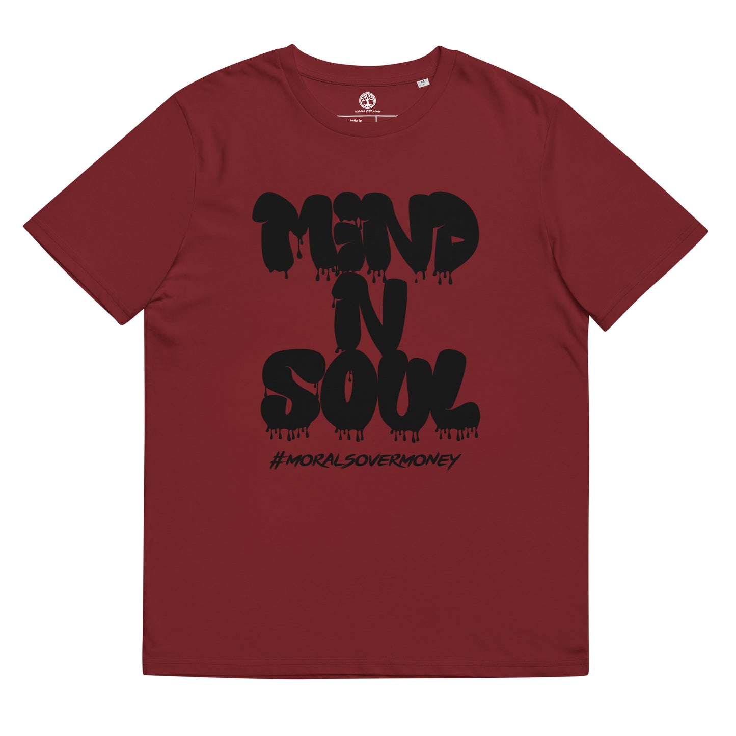 100% Organic Cotton 'Mind n Soul' Eco Tee - Black Logo