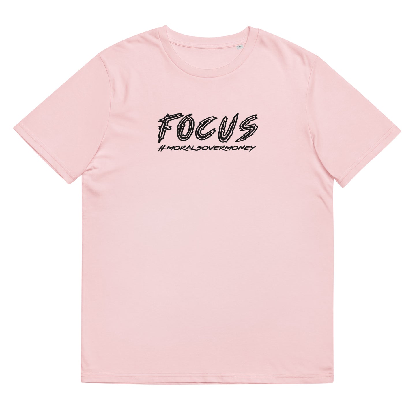 100% Organic Cotton 'Focus' Eco Tee - Black Logo