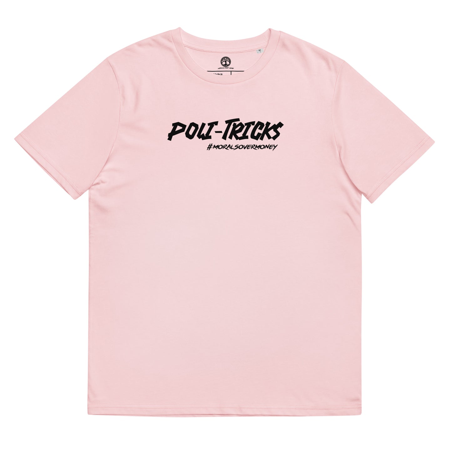 100% Organic Cotton 'Poli-Tricks' Eco Tee - Black Logo