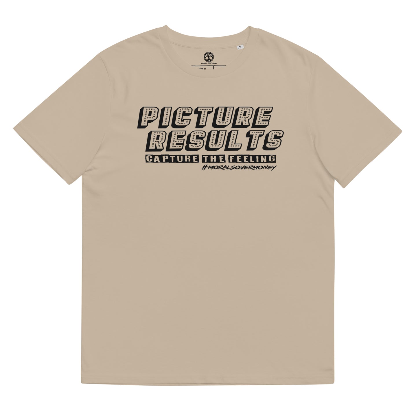 100% Organic Cotton 'Picture Results' Eco Tee - Black Logo