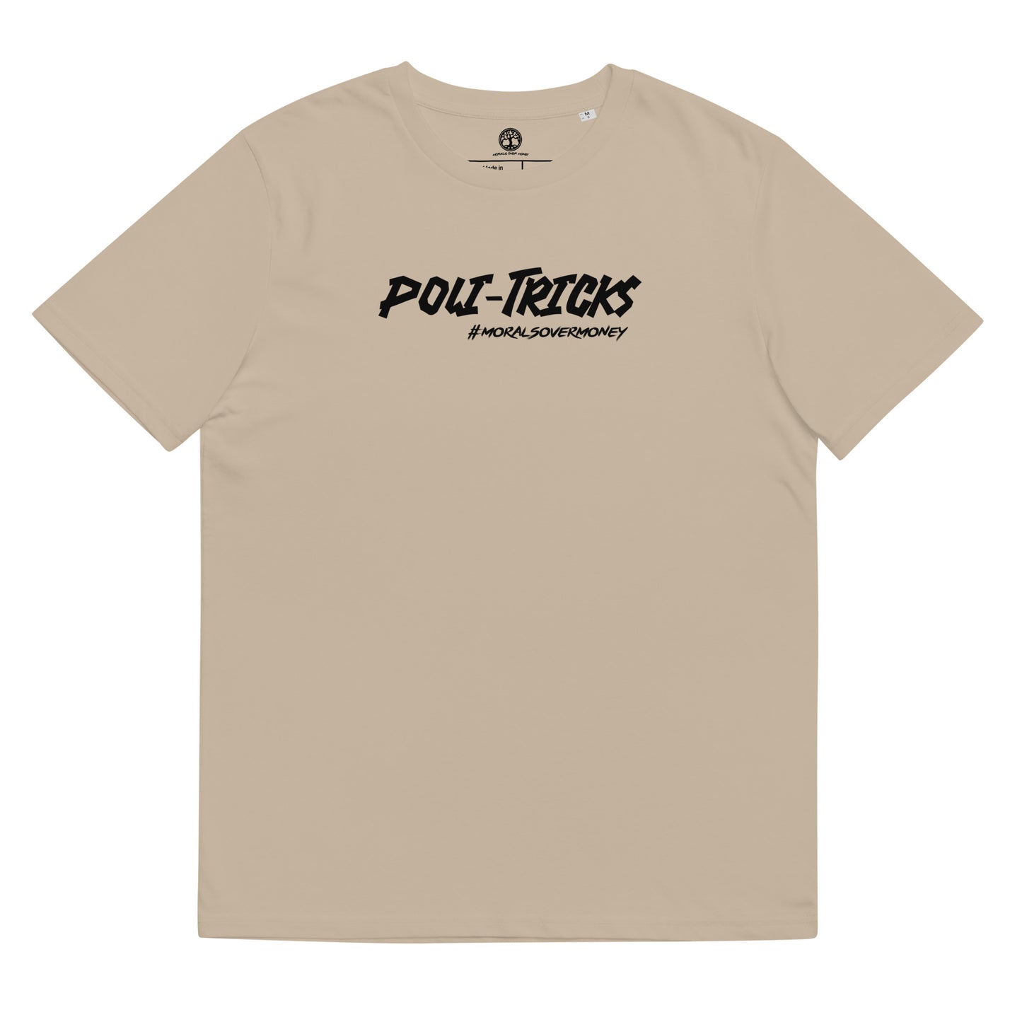 100% Organic Cotton 'Poli-Tricks' Eco Tee - Black Logo