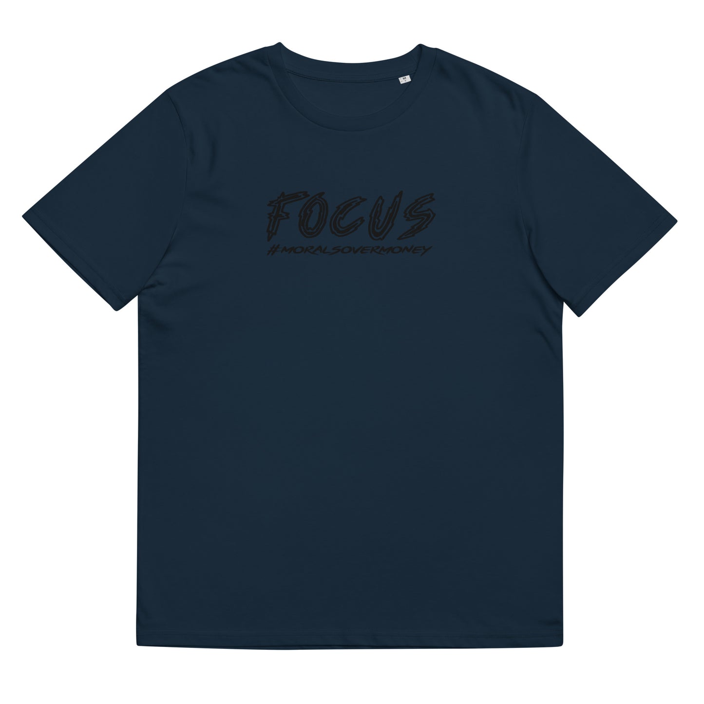 100% Organic Cotton 'Focus' Eco Tee - Black Logo