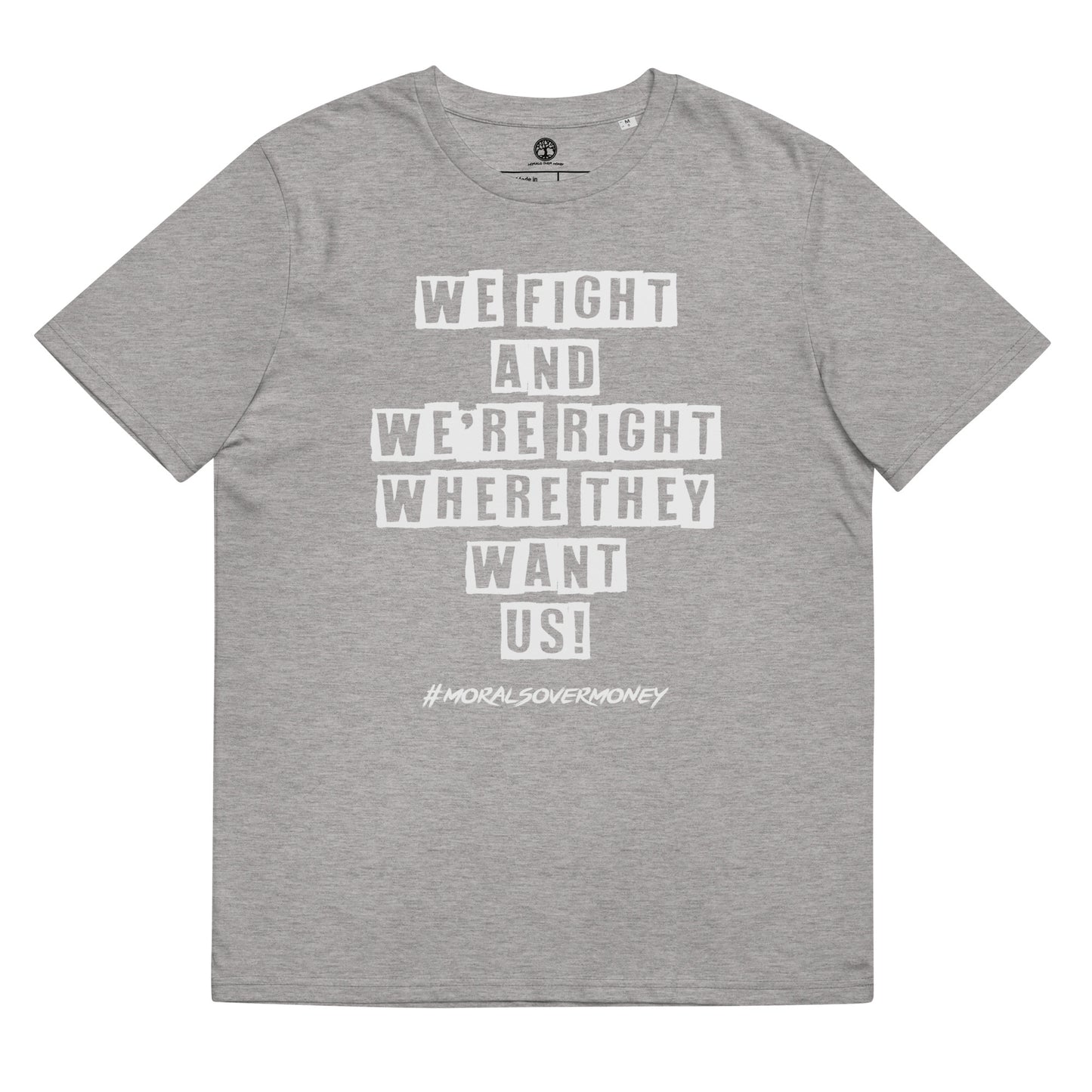 100% Organic Cotton 'World At War' Eco Tee - White Logo