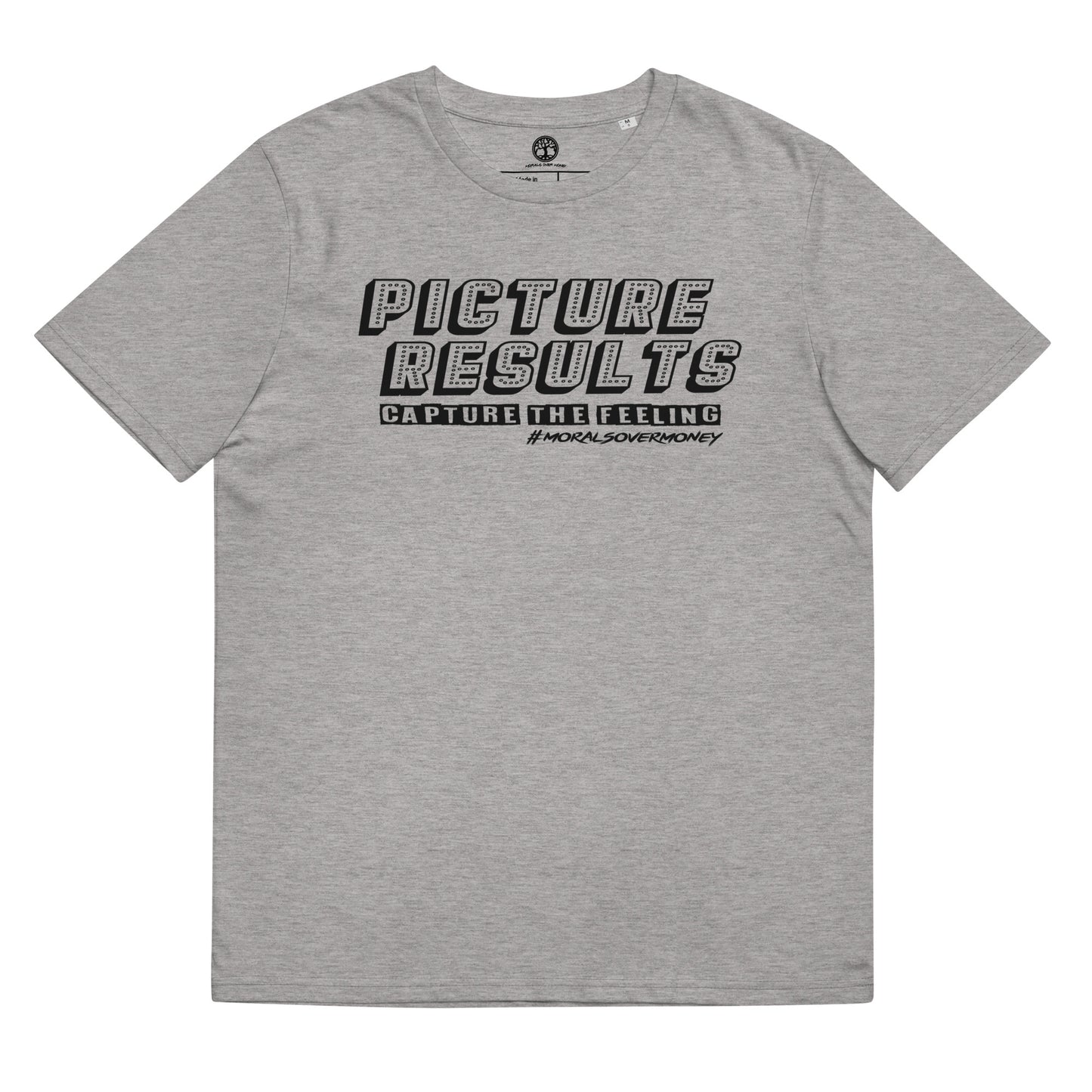 100% Organic Cotton 'Picture Results' Eco Tee - Black Logo