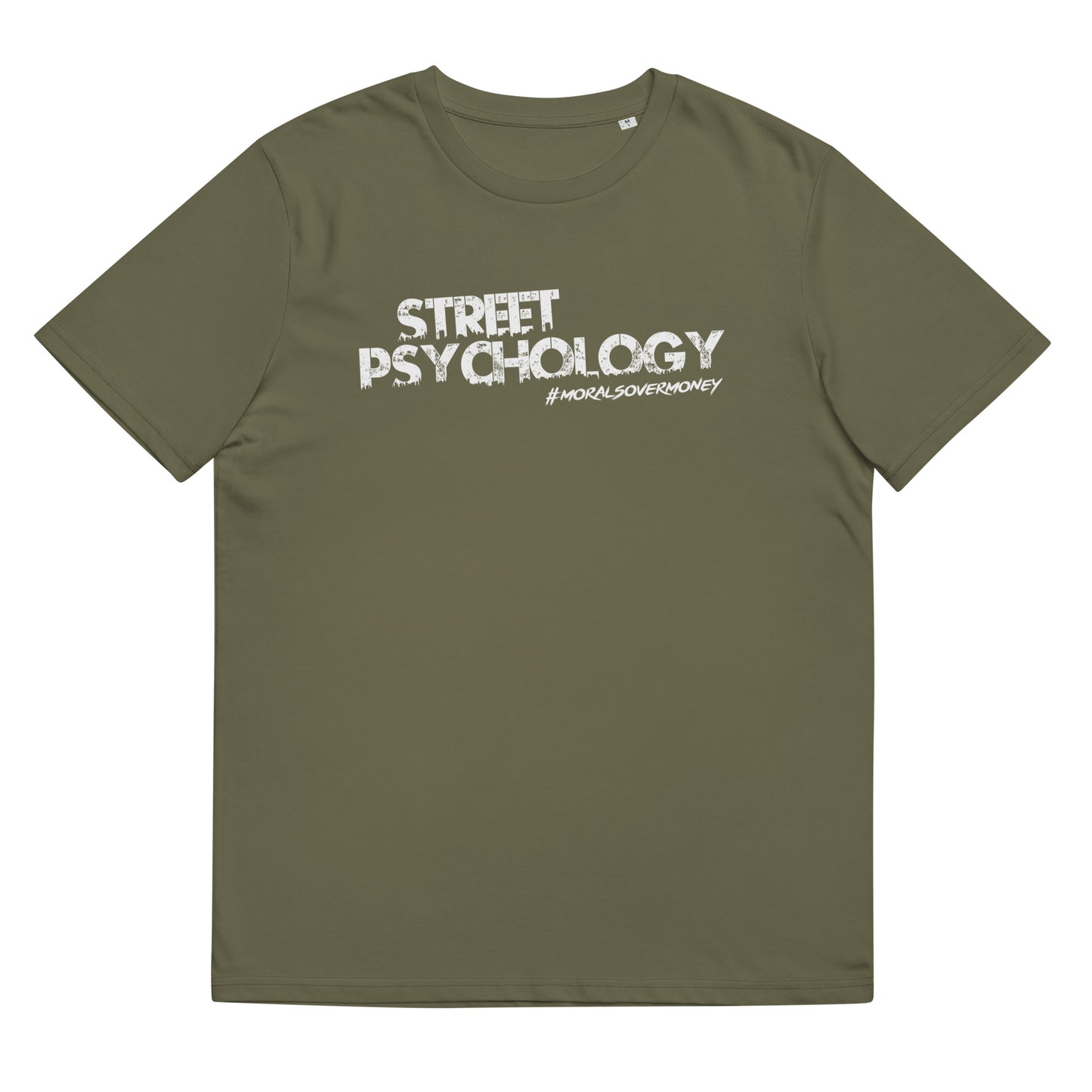 100% Organic Cotton 'Street Psychology' Eco Tee - White Logo