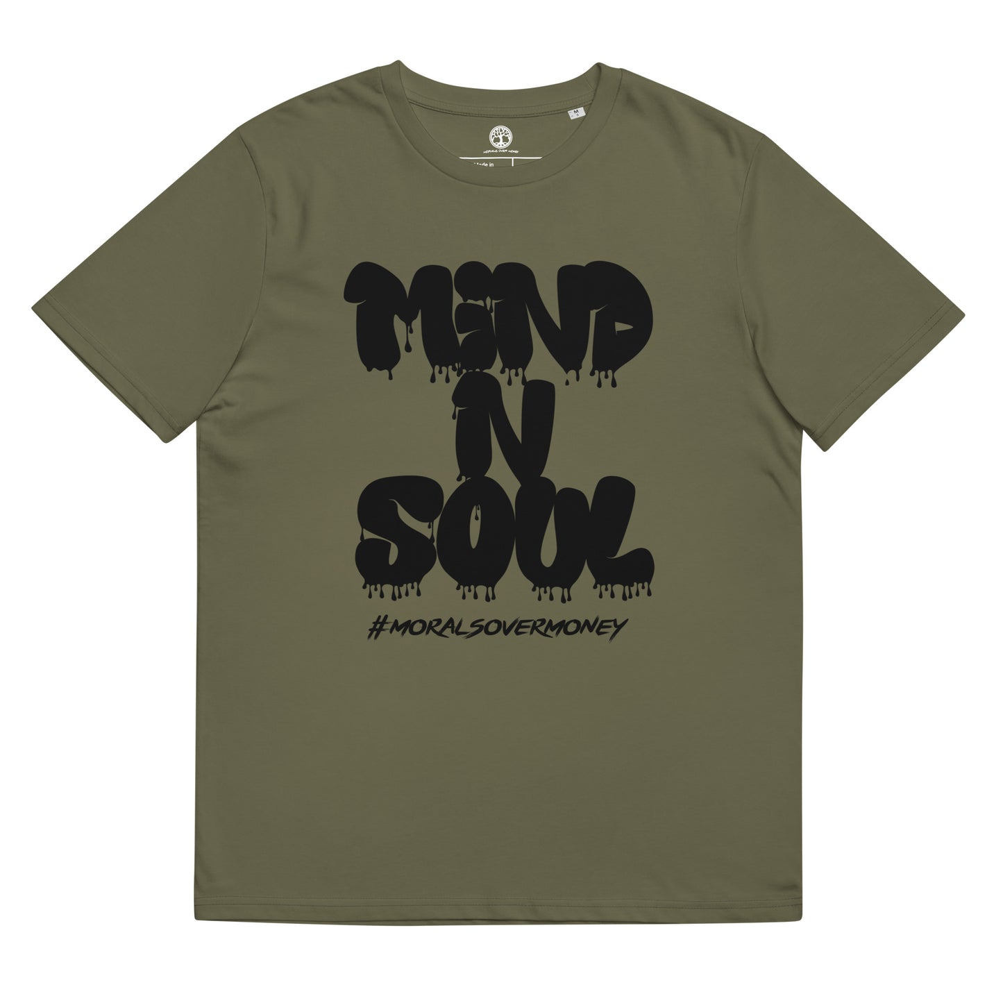 100% Organic Cotton 'Mind n Soul' Eco Tee - Black Logo