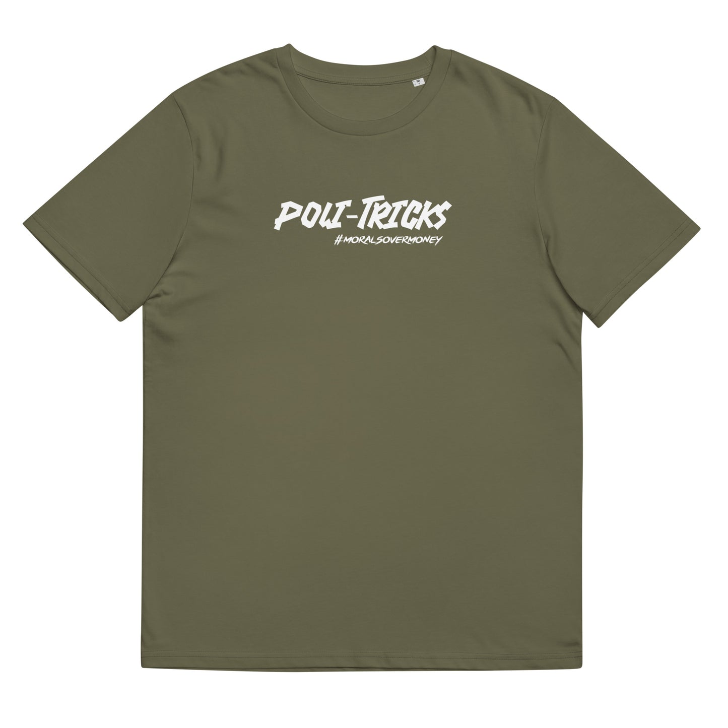100% Organic Cotton 'Poli-Tricks' Eco Tee - White Logo