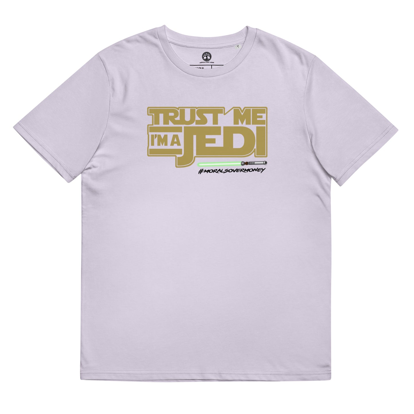 100% Organic Cotton 'Trust Me I'm A Jedi' Eco Tee - Black Logo