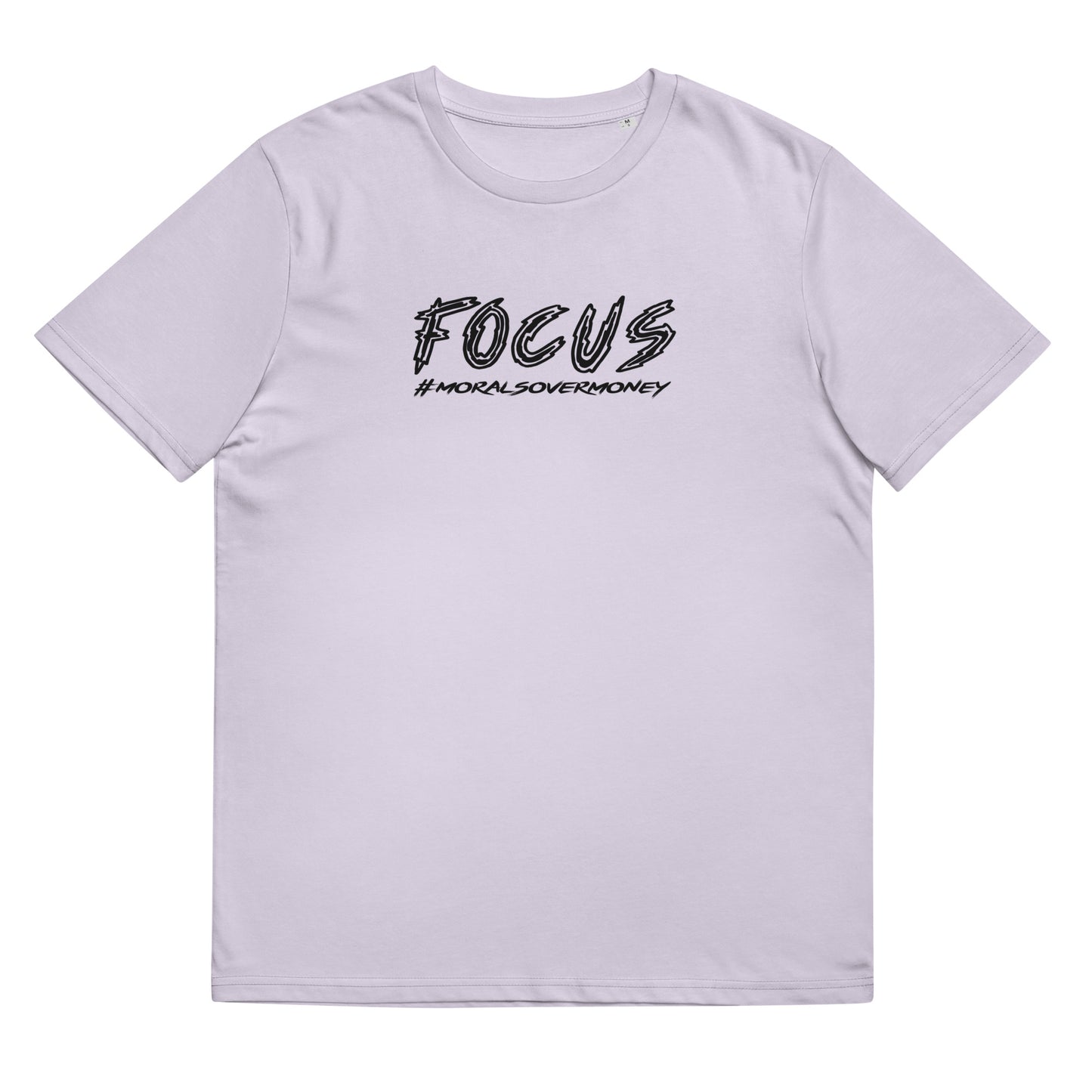 100% Organic Cotton 'Focus' Eco Tee - Black Logo