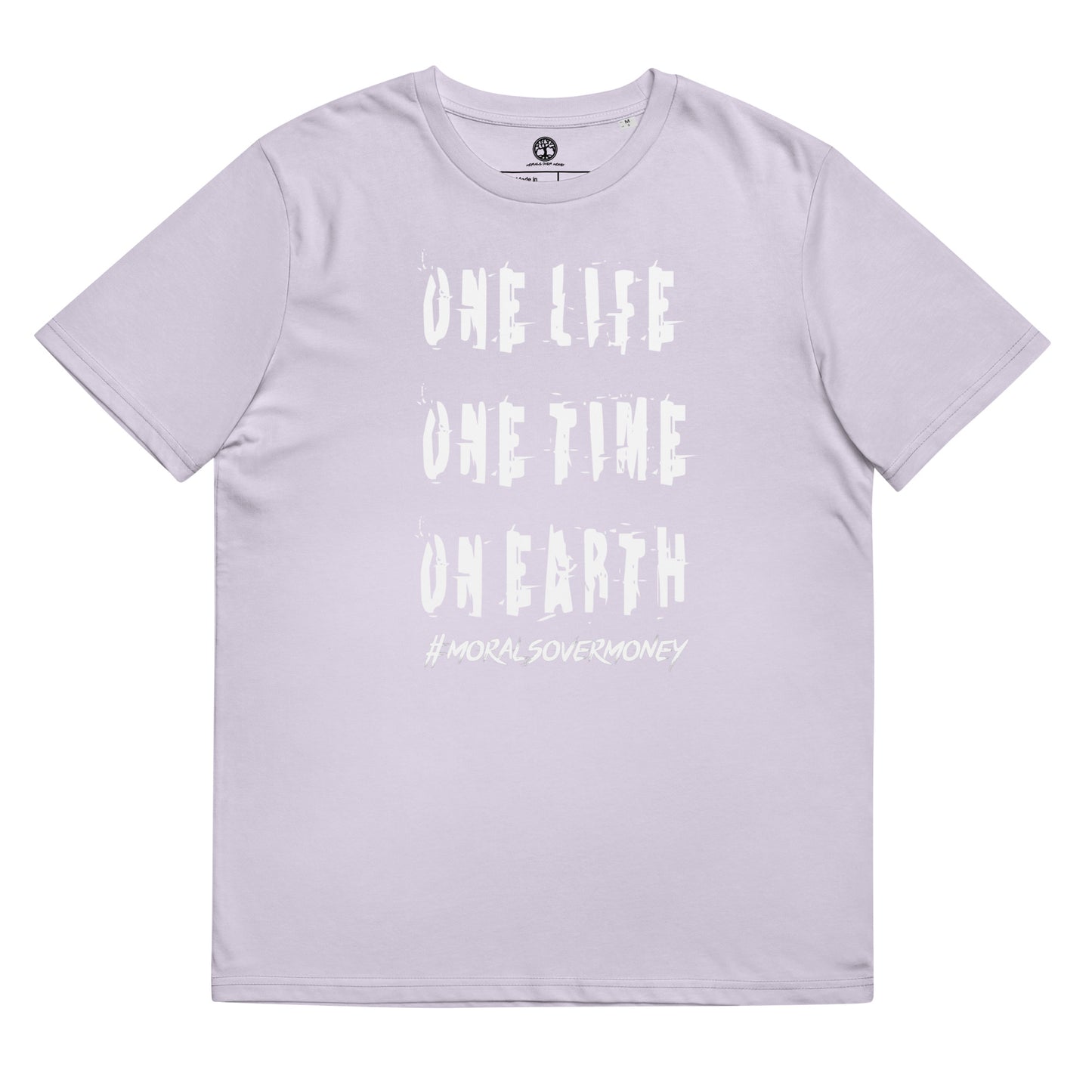 100% Organic Cotton 'One Life' Eco Tee - White Logo