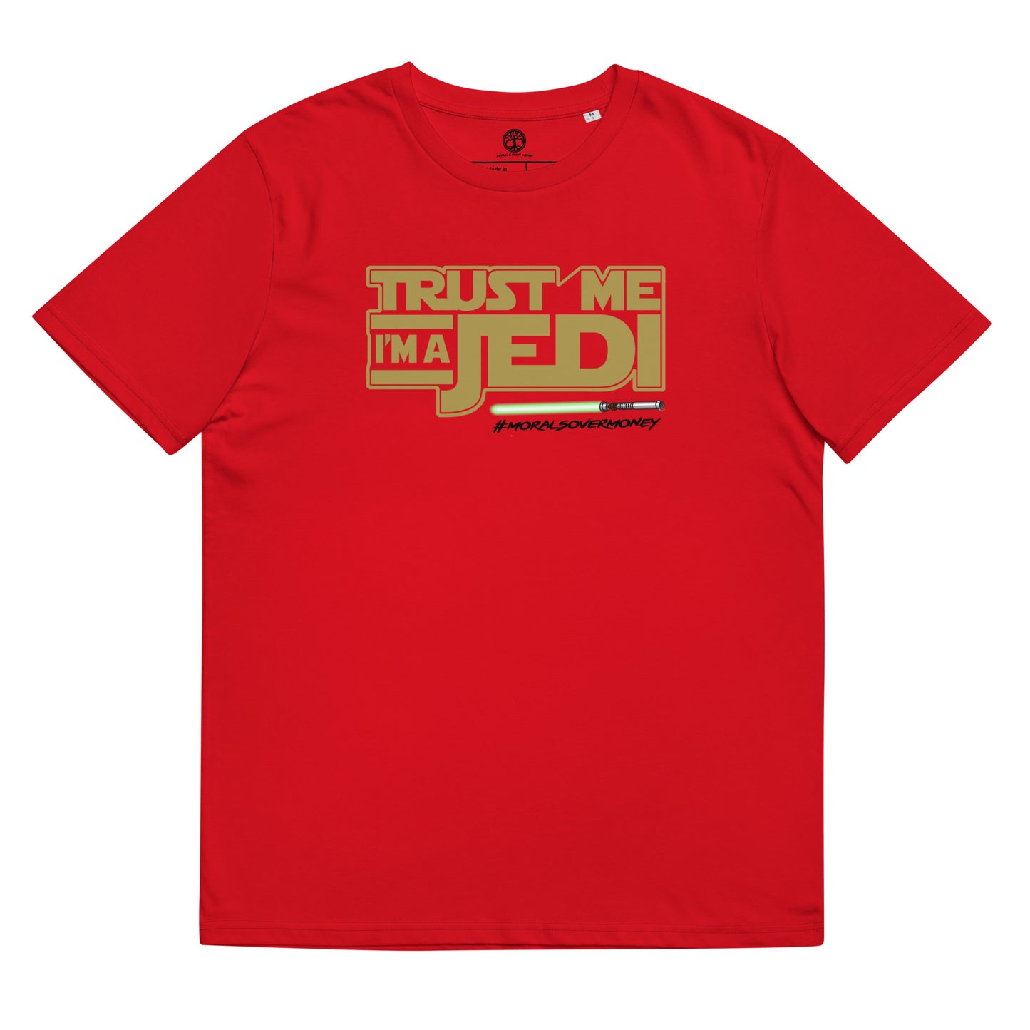 100% Organic Cotton 'Trust Me I'm A Jedi' Eco Tee - Black Logo