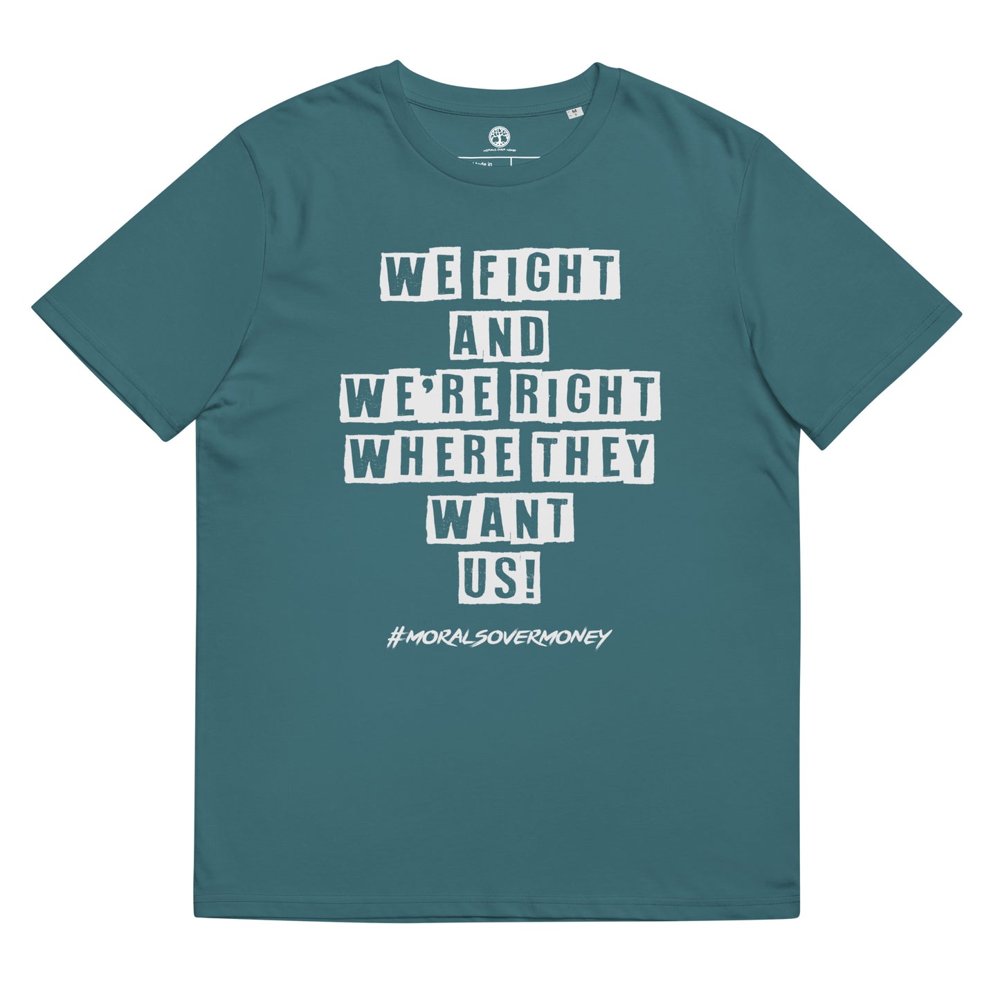 100% Organic Cotton 'World At War' Eco Tee - White Logo