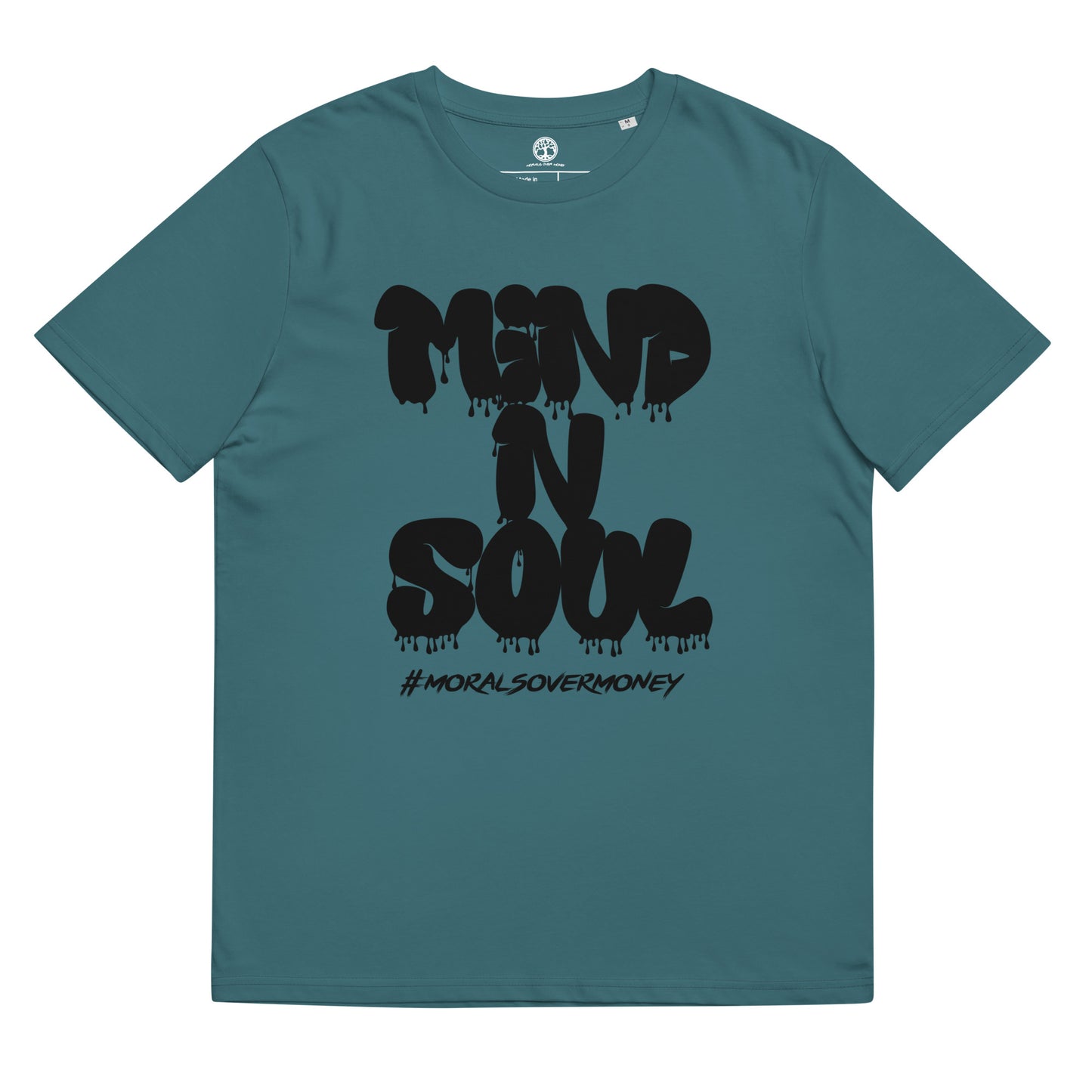 100% Organic Cotton 'Mind n Soul' Eco Tee - Black Logo