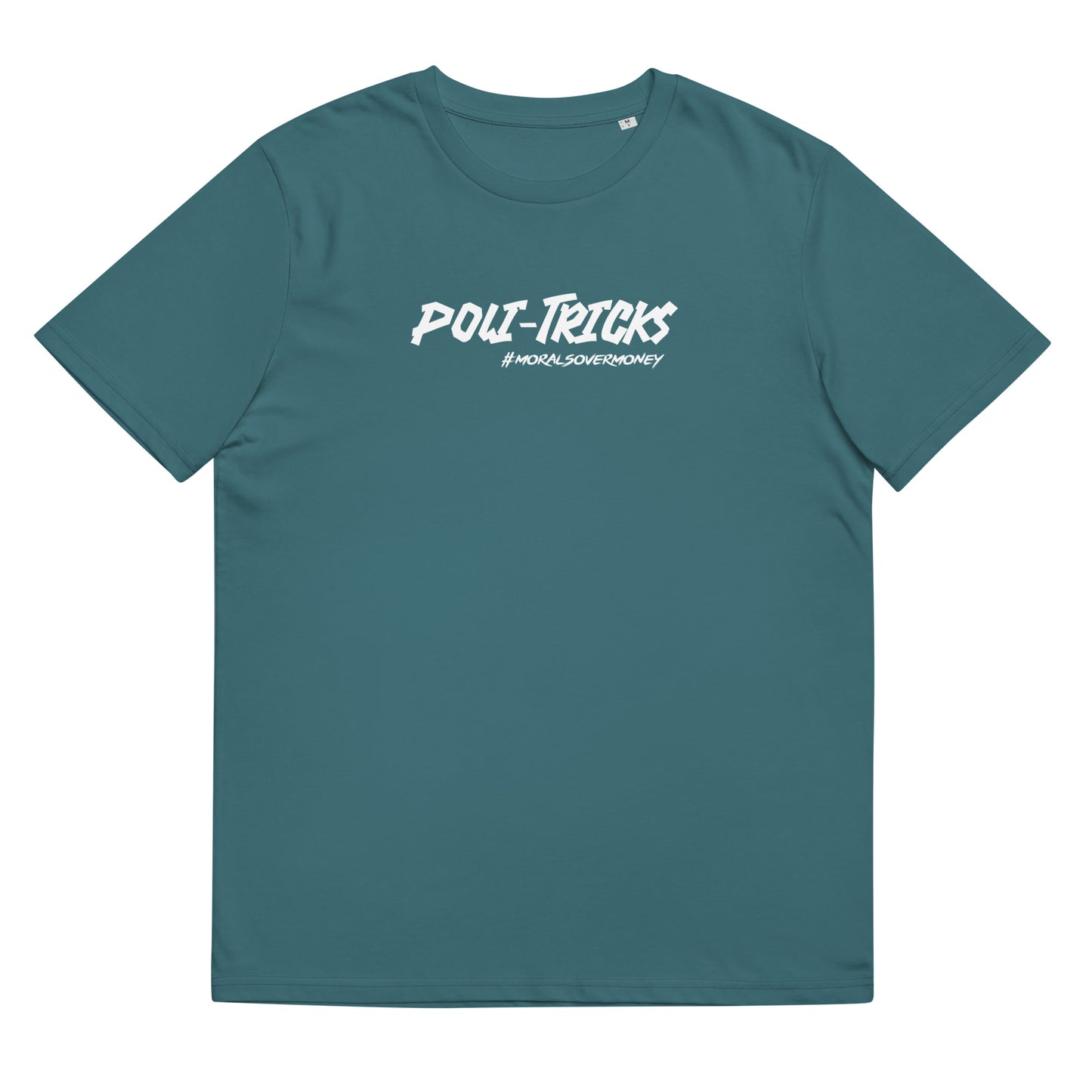 100% Organic Cotton 'Poli-Tricks' Eco Tee - White Logo