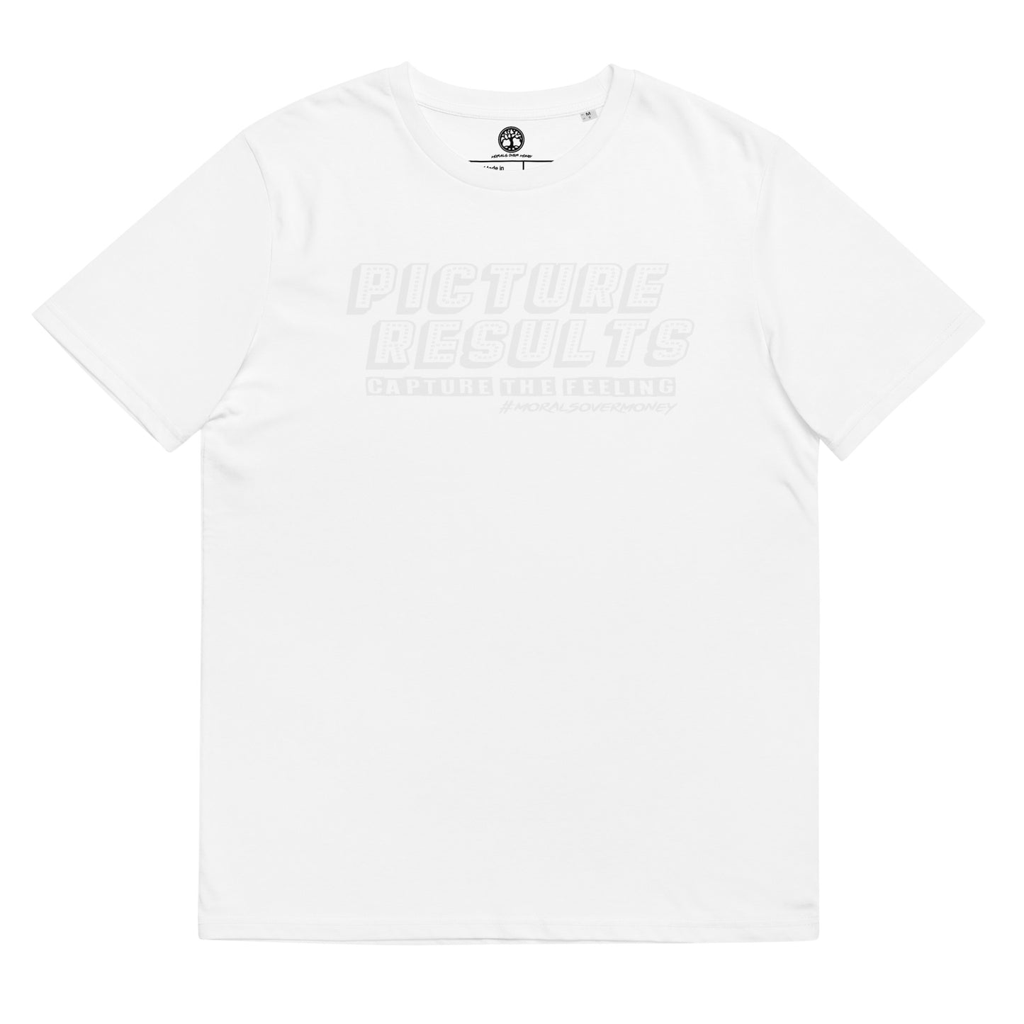 100% Organic Cotton 'Picture Results' Eco Tee - White Logo