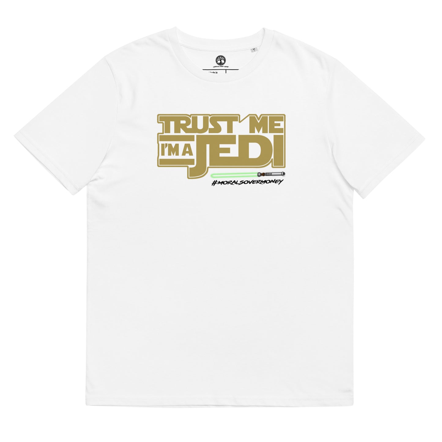 100% Organic Cotton 'Trust Me I'm A Jedi' Eco Tee - Black Logo