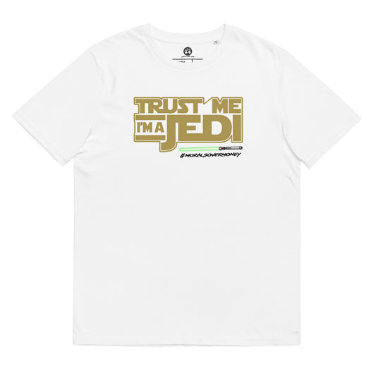 100% Organic Cotton 'Trust Me I'm A Jedi' Eco Tee - Black Logo