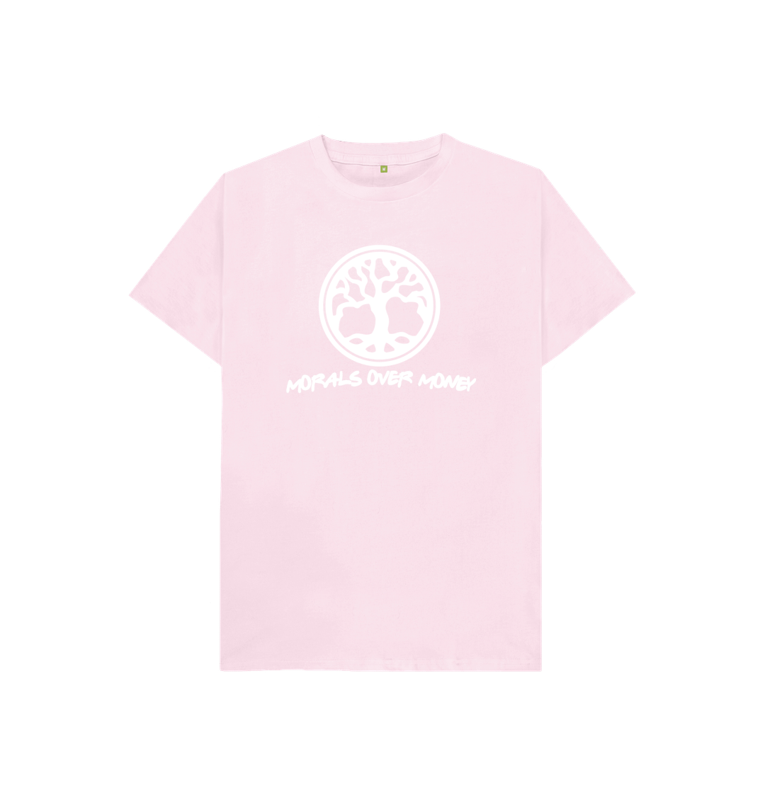 Pink Kid's 100% Organic Cotton 'Tree Of Life' Eco Tee - White Logo Logo