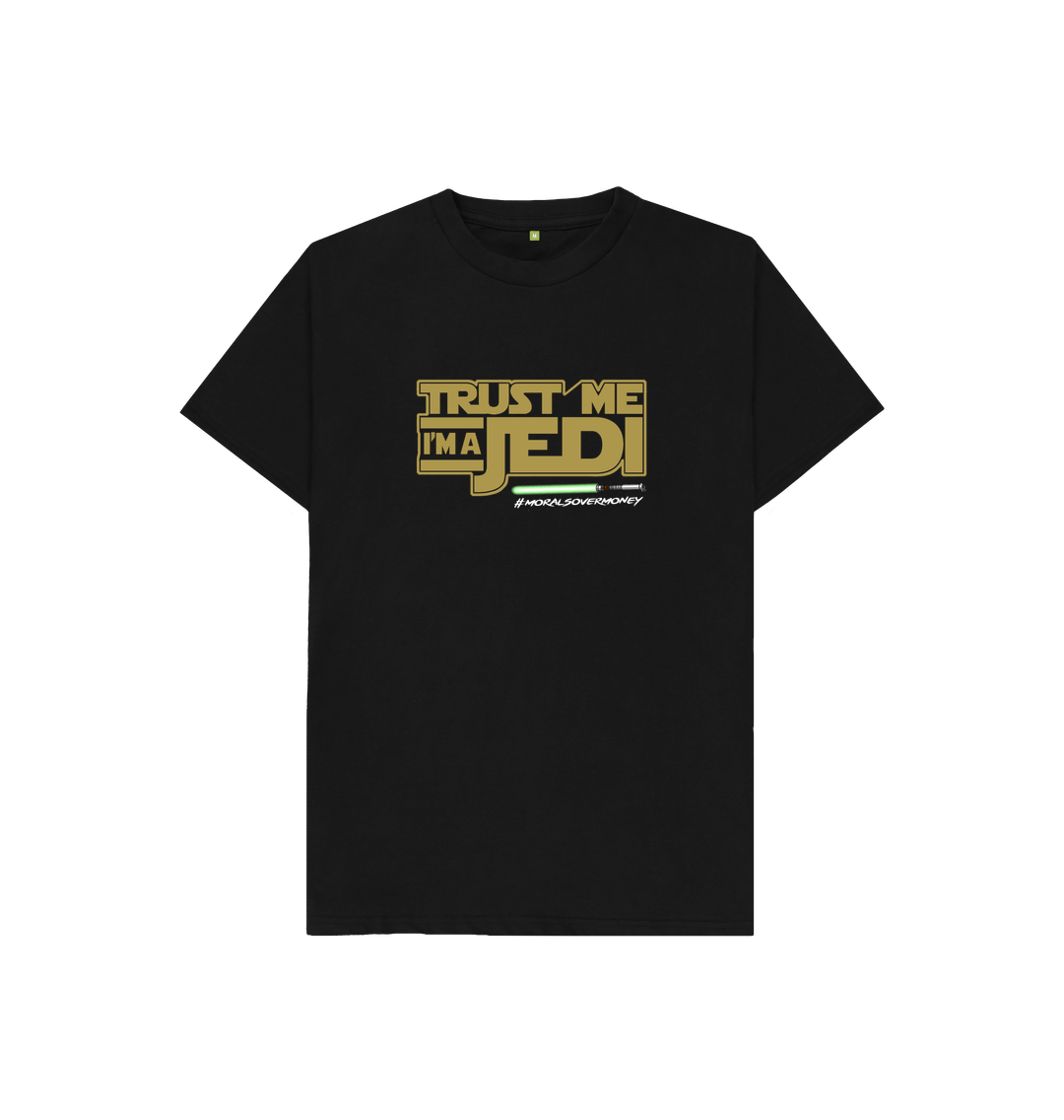 Black Kids100% Organic Cotton 'Trust Me I'm A Jedi' Eco Tee - White Logo