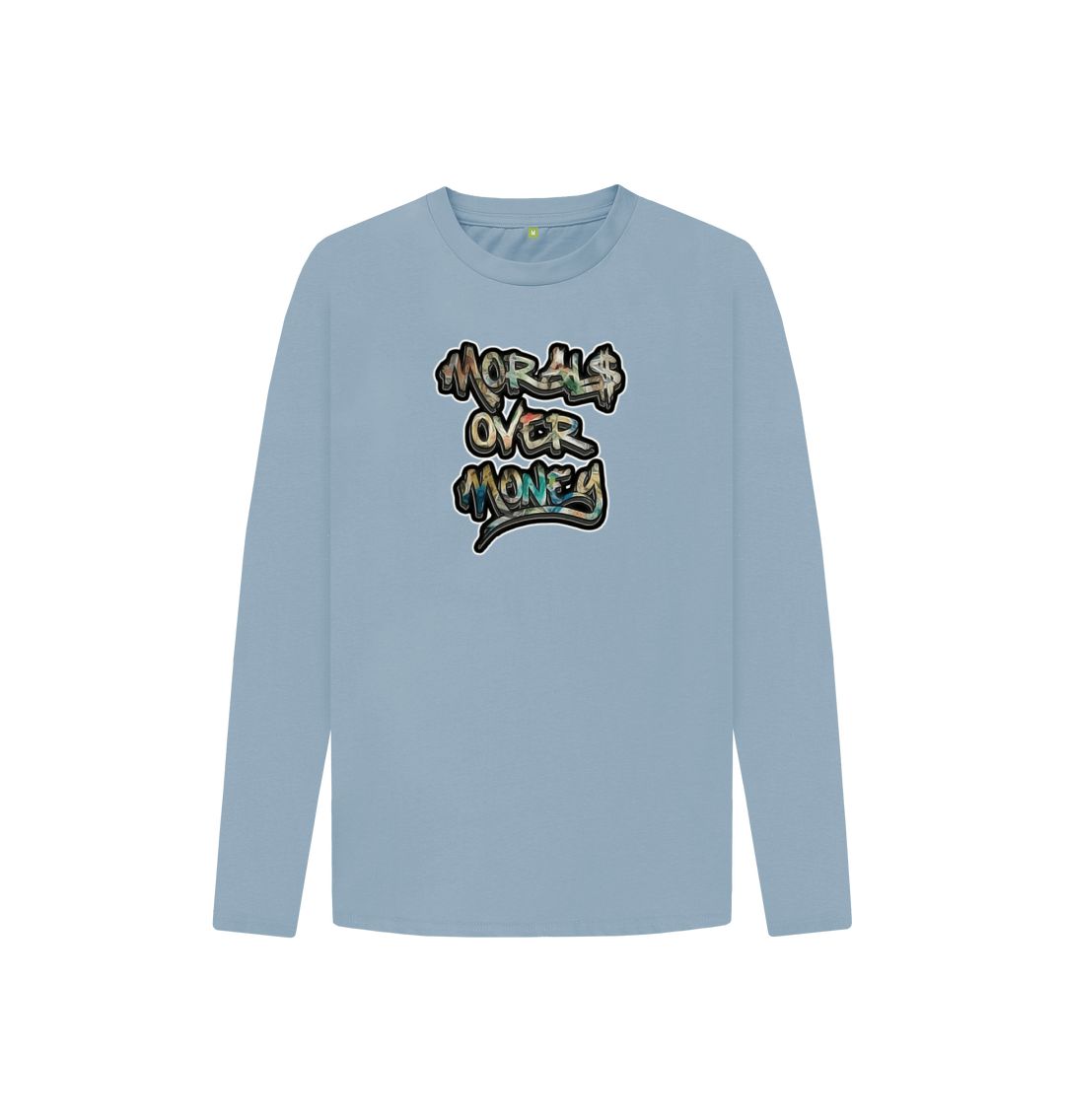 Stone Blue Kids Original Morals Over Money Sweater