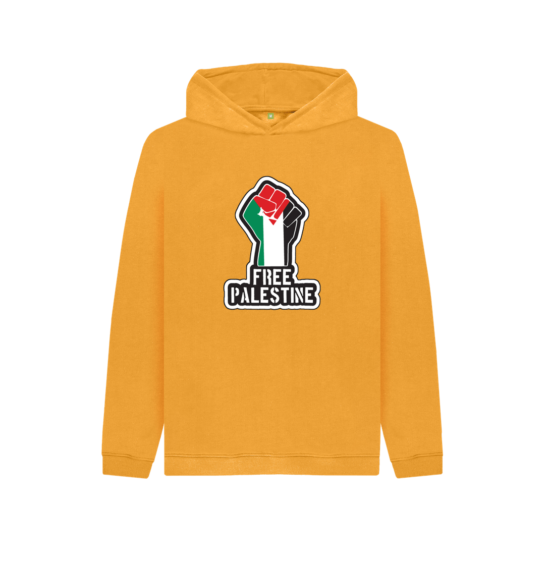 Mustard Kids 100% Organic Cotton 'Free Palestine' Eco Hoody
