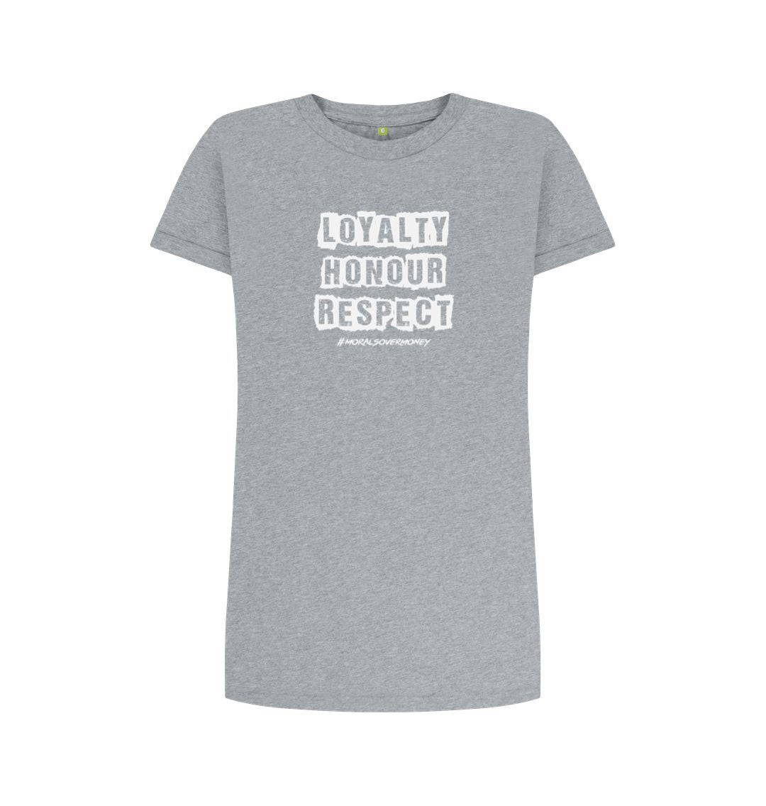 Athletic Grey Women's -  Loyalty, Honour, Respect, Dress Tee