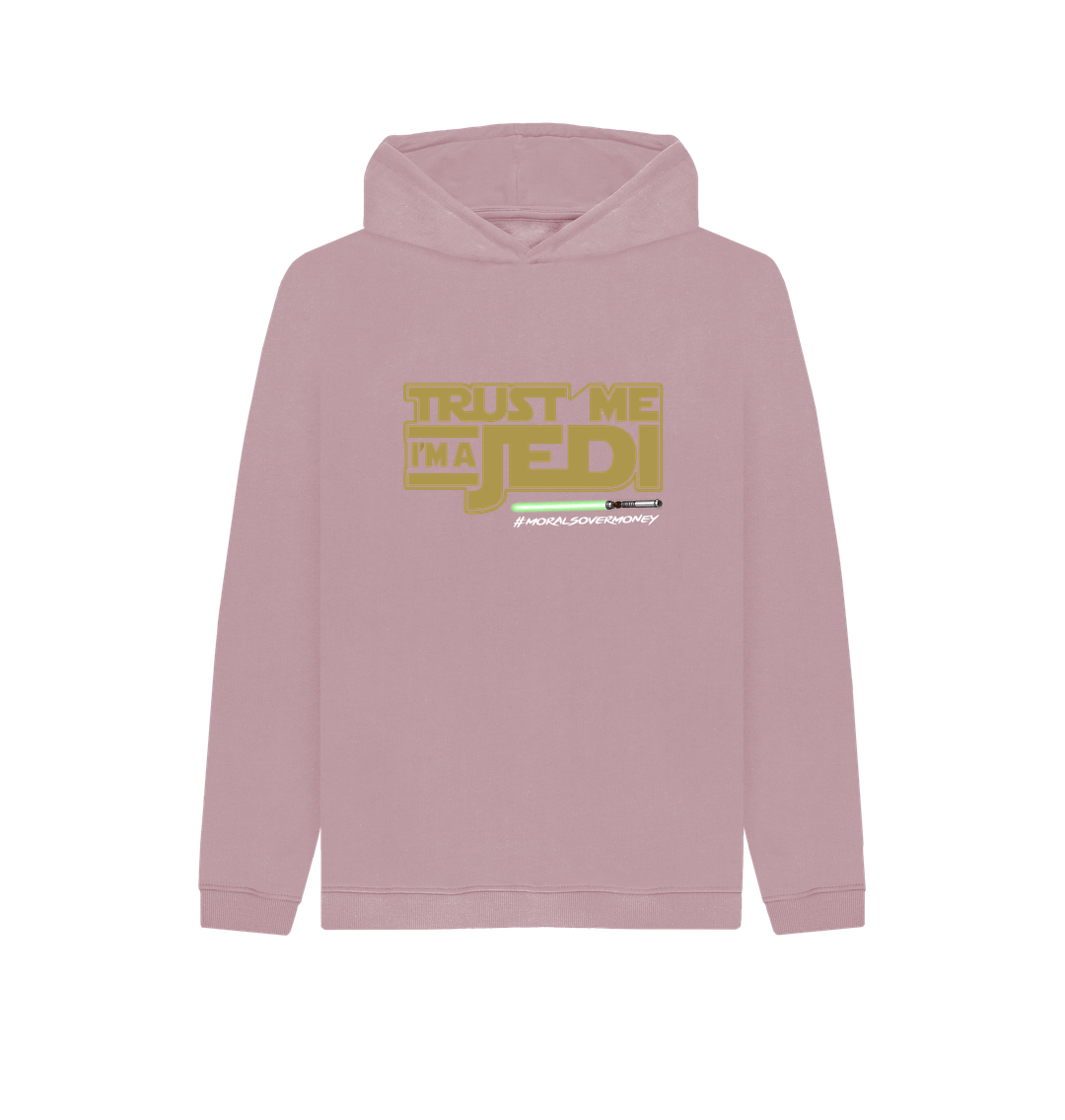 Mauve Kids 100% Organic Cotton 'Trust Me I'm A Jedi' Eco Hoody - White Logo