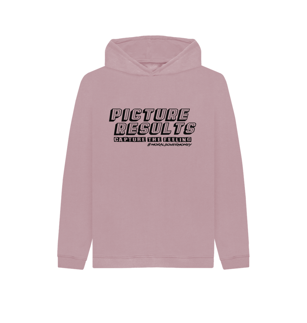 Mauve Kids 100% Organic Cotton 'Picture Results' Eco Hoody - Black Logo