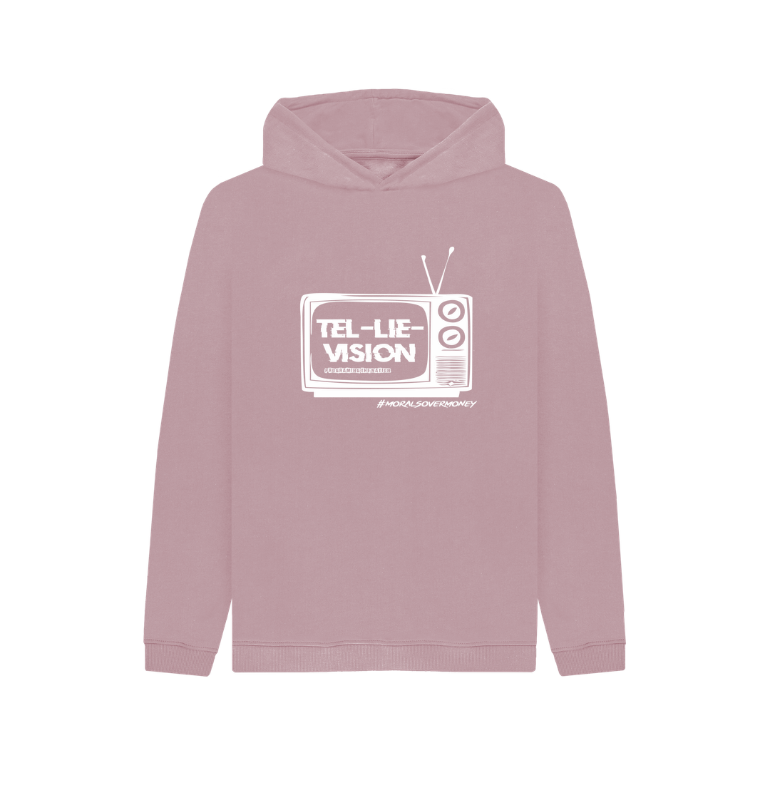 Mauve Kid's 100% Organic Cotton 'Tel-Lie-Vision' Eco Hoody