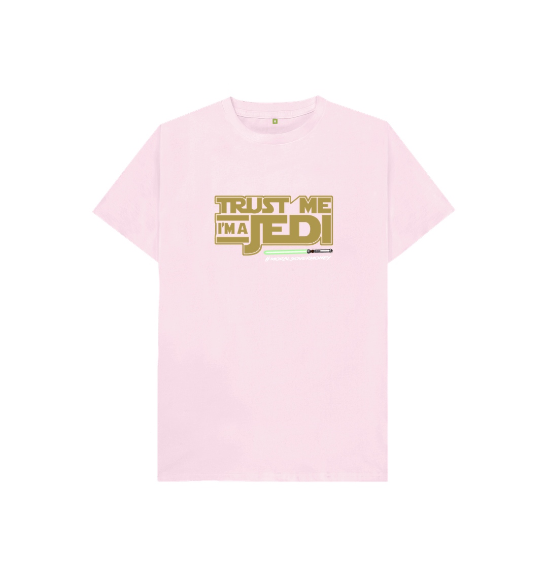 Pink Kids100% Organic Cotton 'Trust Me I'm A Jedi' Eco Tee - White Logo