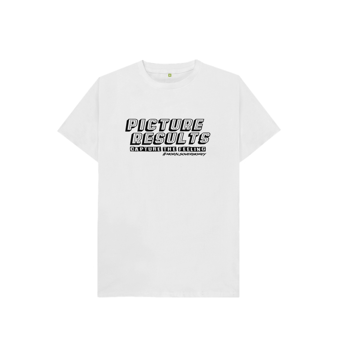 White Kid's 100% Organic Cotton 'Picture Results' Eco Tee - Black Logo