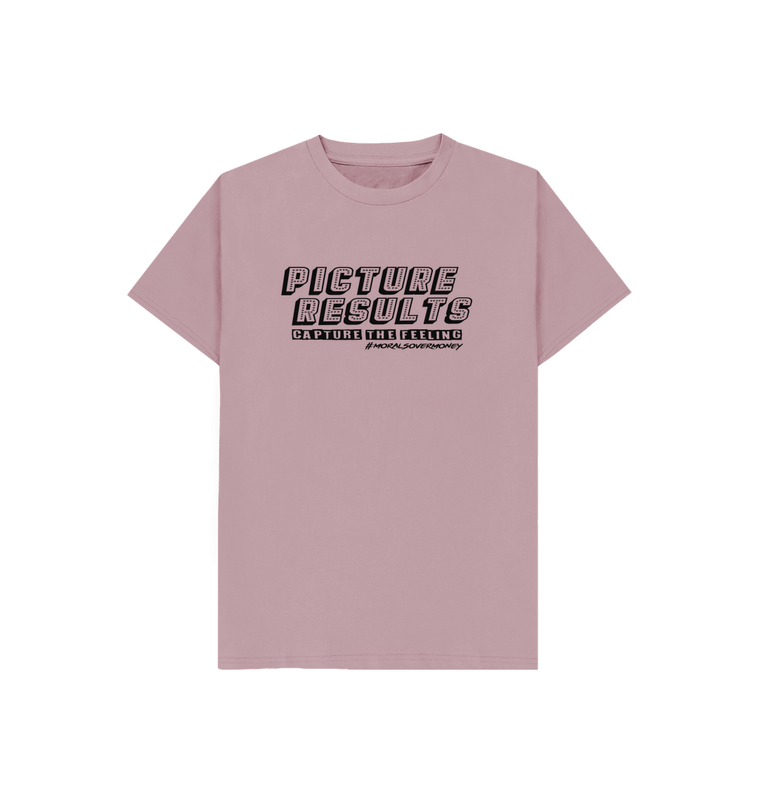 Mauve Kid's 100% Organic Cotton 'Picture Results' Eco Tee - Black Logo