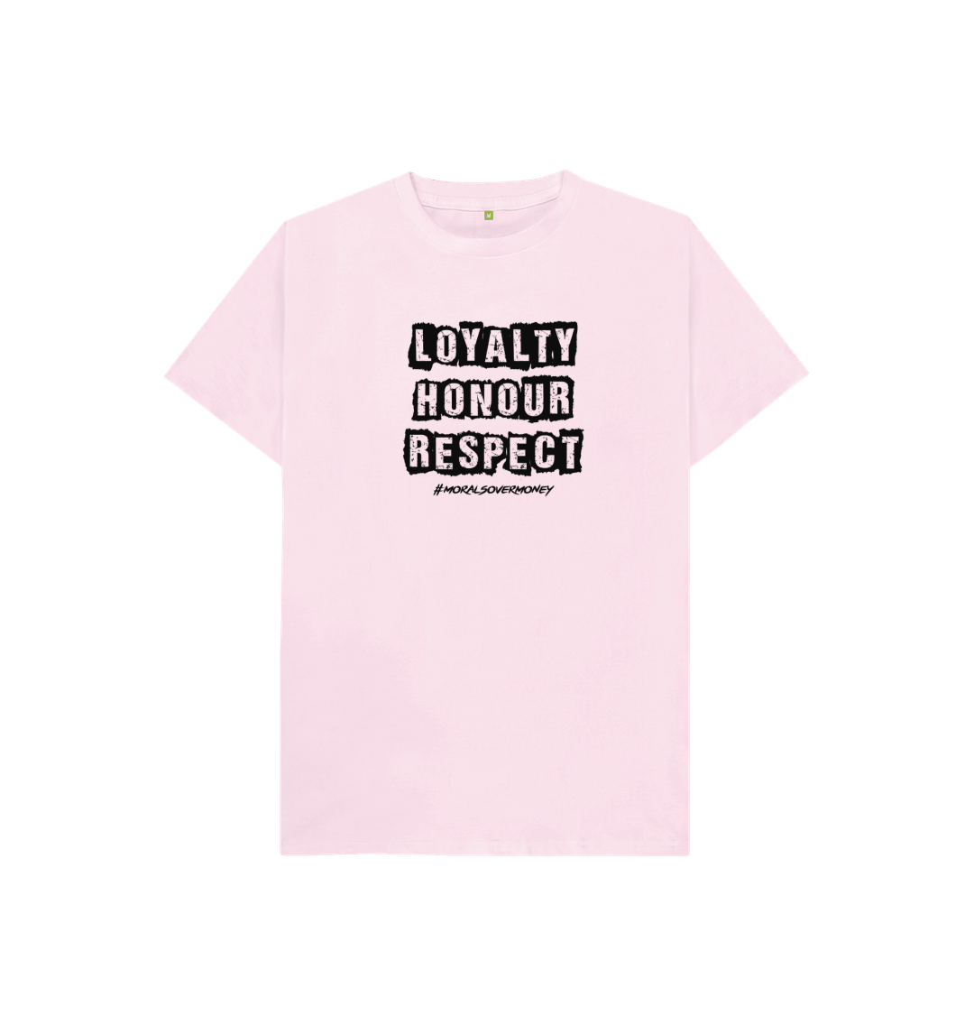 Pink Kid's 100% Organic Cotton 'Loyalty, Honour, Respect' Eco Jumper - Black Logo