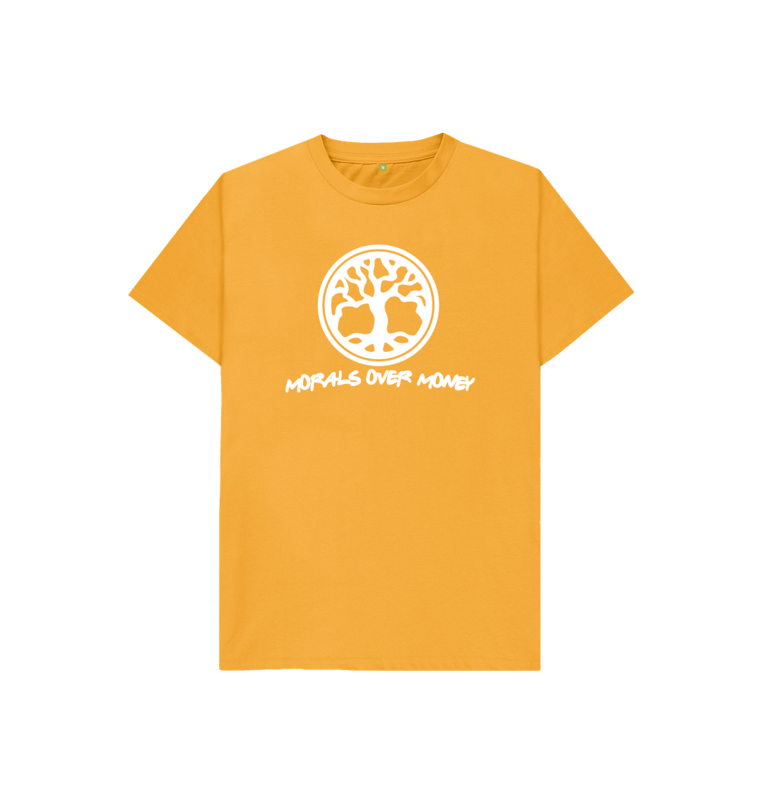 Mustard Kid's 100% Organic Cotton 'Tree Of Life' Eco Tee - White Logo Logo